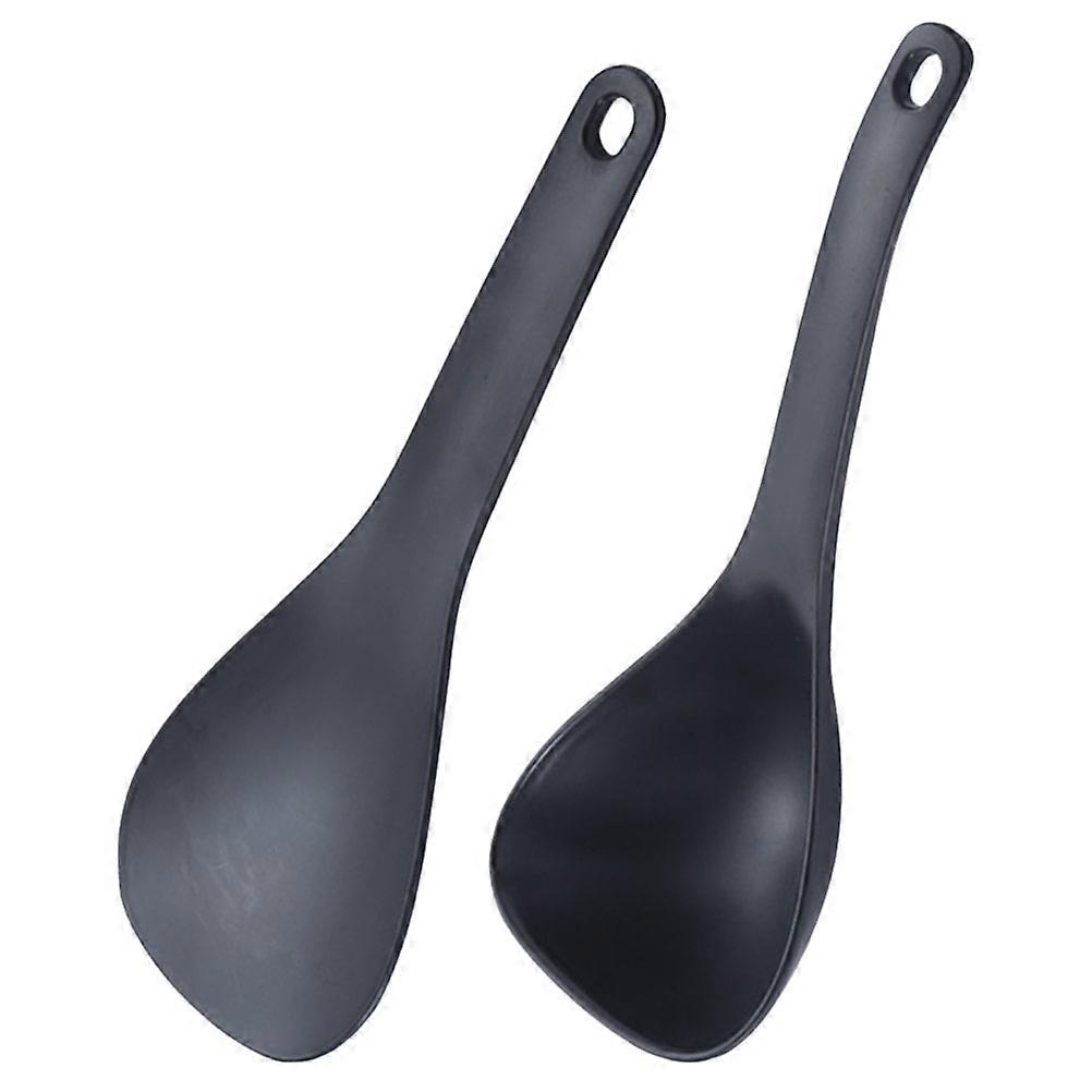 Black WearResistant Soup Spoon for Kitchen Use with Smooth Finish and PP Alloy Construction 7.5 inches