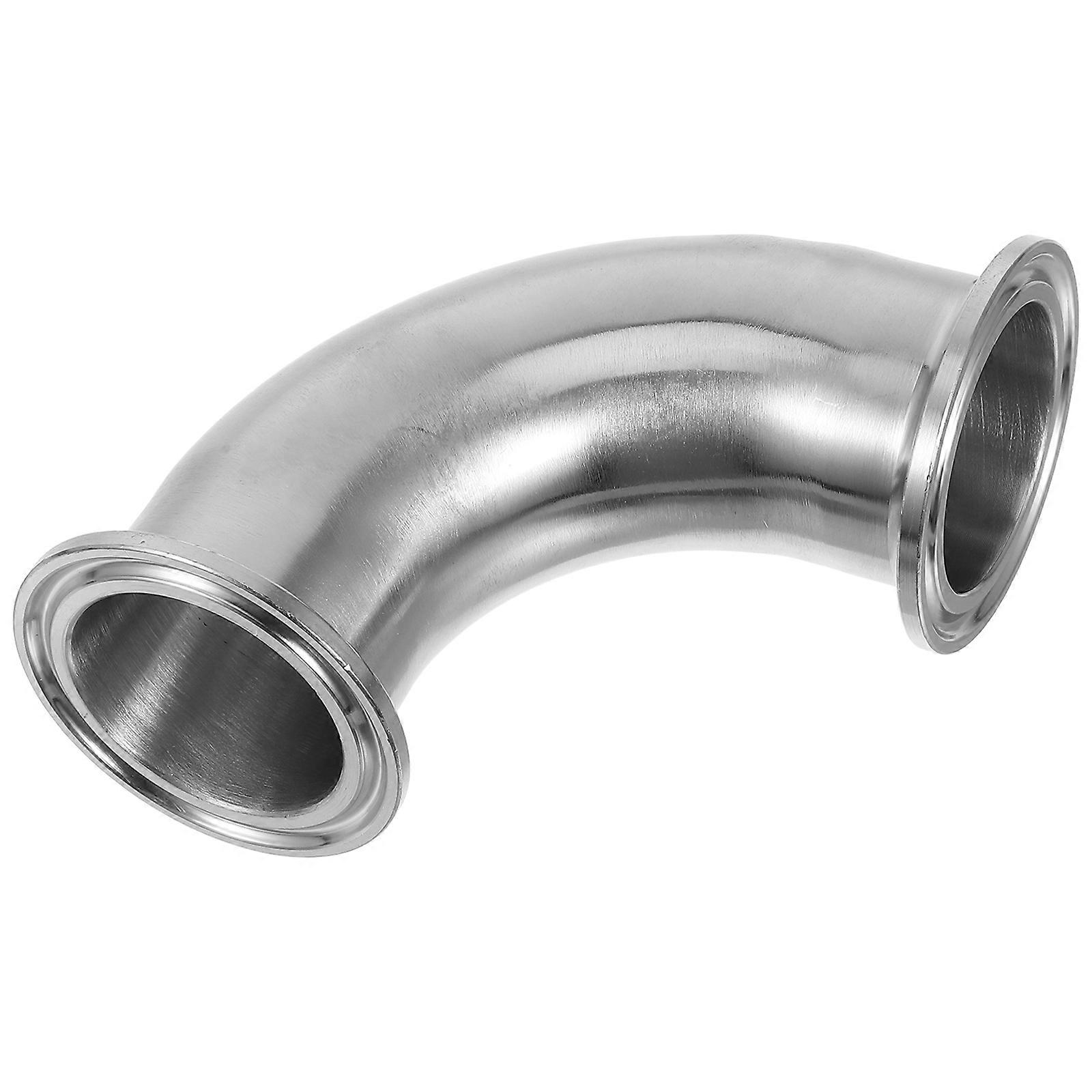 Stainless Steel Elbow Pipe Fitting with Clamp Design for Plumbing 3 8cm Outer Diameter