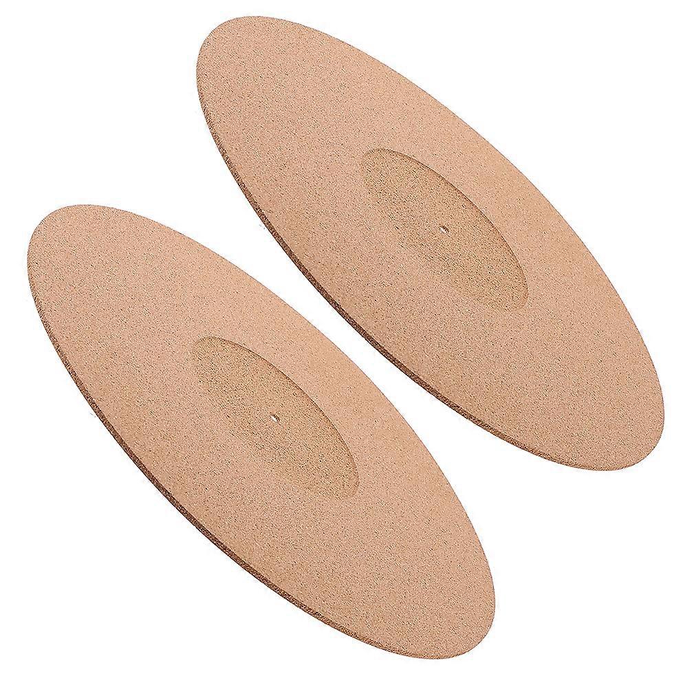 Record Player Accessories Vinyl Record Pad Cork Material For Friends Home Entertainment 2Pcs