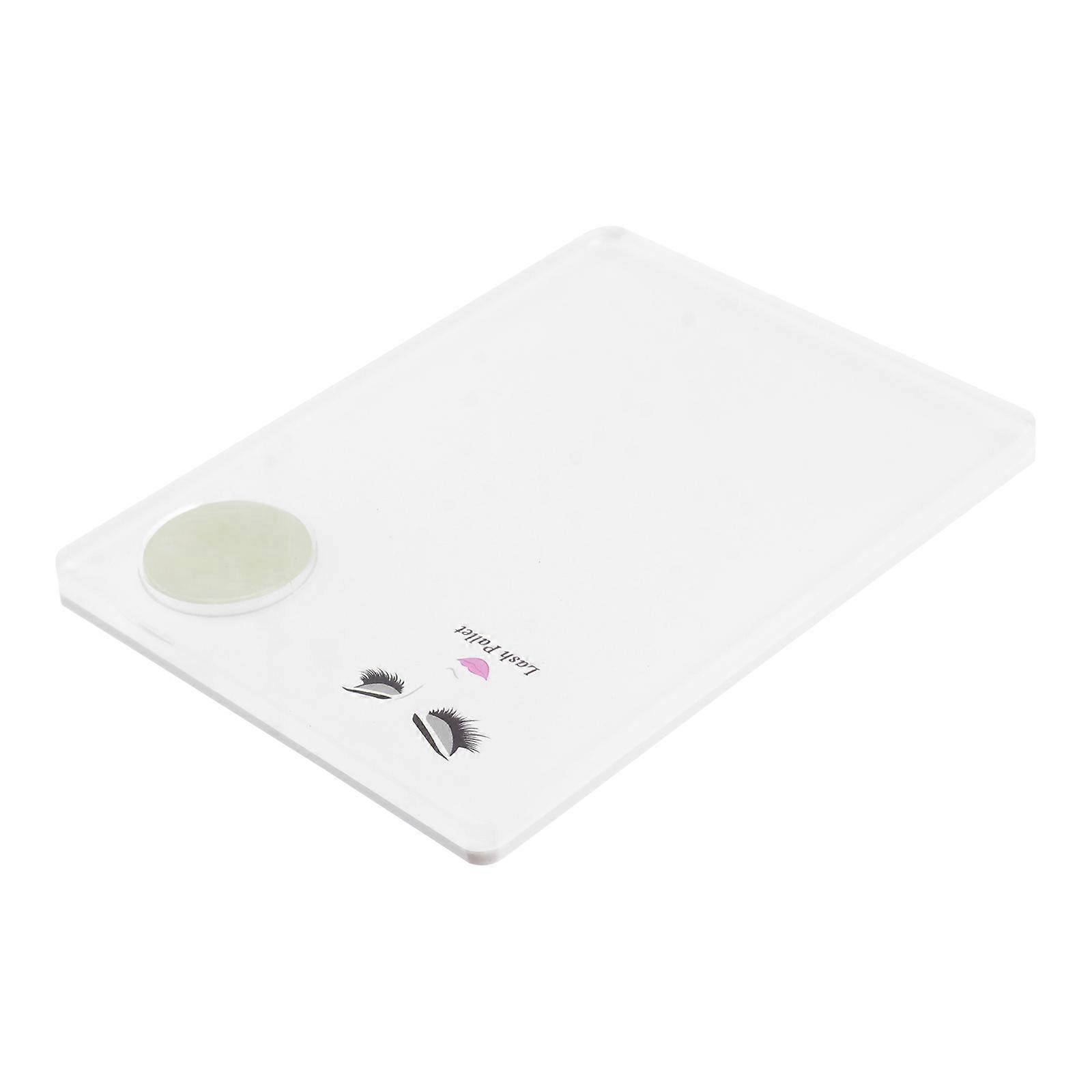 Eyelash Grafting Board Acrylic Lash Tray Forehead Glue Pallet Lash Extension Supplies White Epoxy Extender Simple Lash Plate