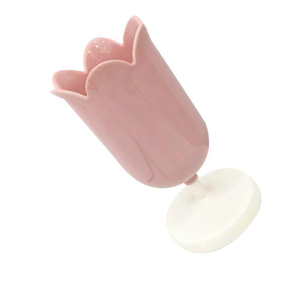 Pink Plastic Storage Box for Brushes and Sundries Organize Your Desk Space Keep Clean Neat Petal