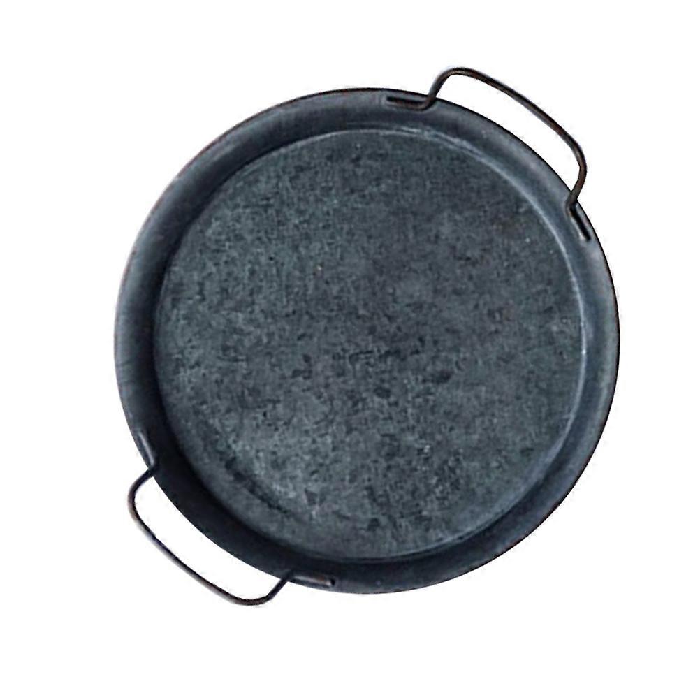 Multi-function Bread Storage Tray In Black 30X30X3cm For Household Decoration And Picnic 1Set