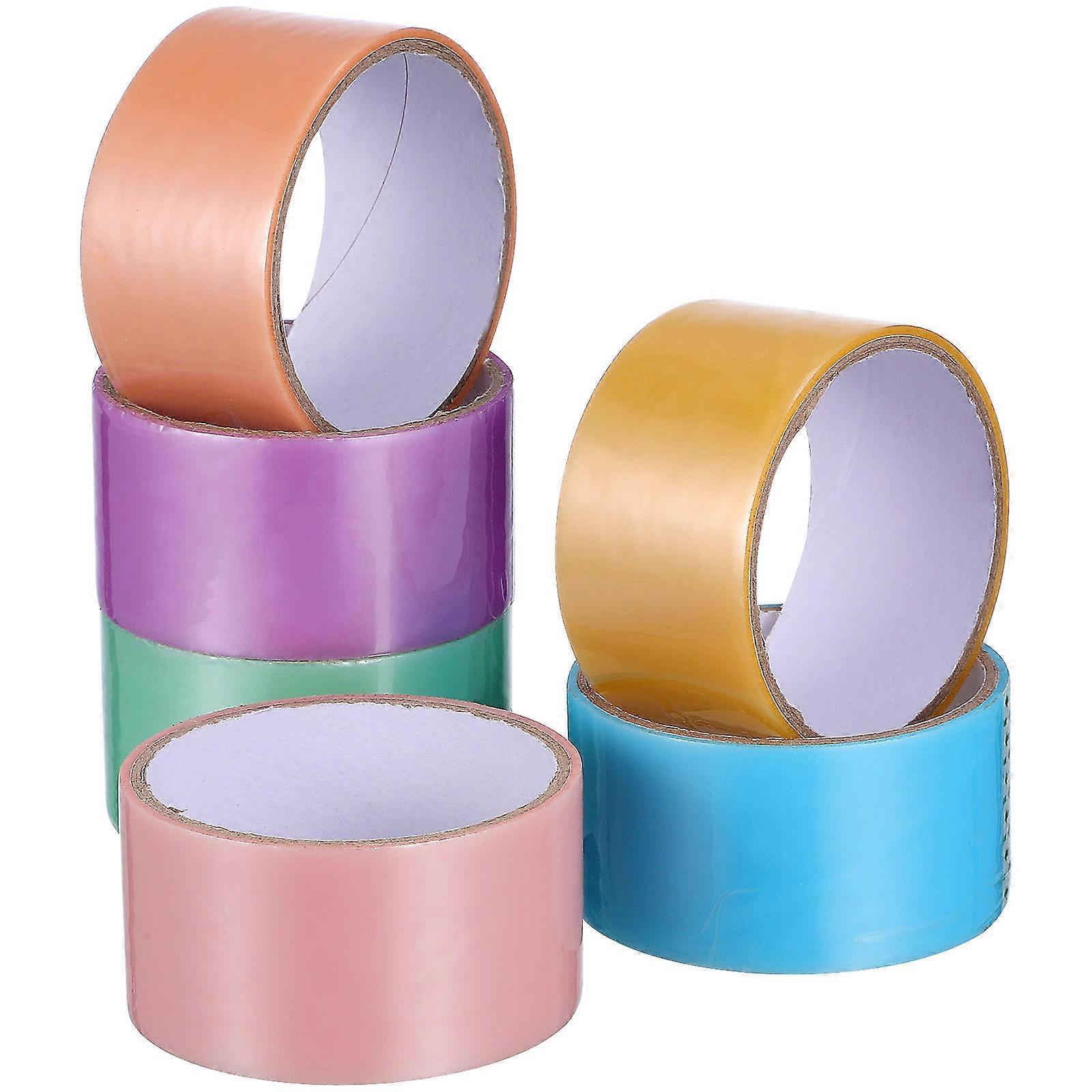 Assorted Color Sticky Ball Tapes For Children And Adults 9.00X9.00X4.80CM Sealing Function 6 Rolls