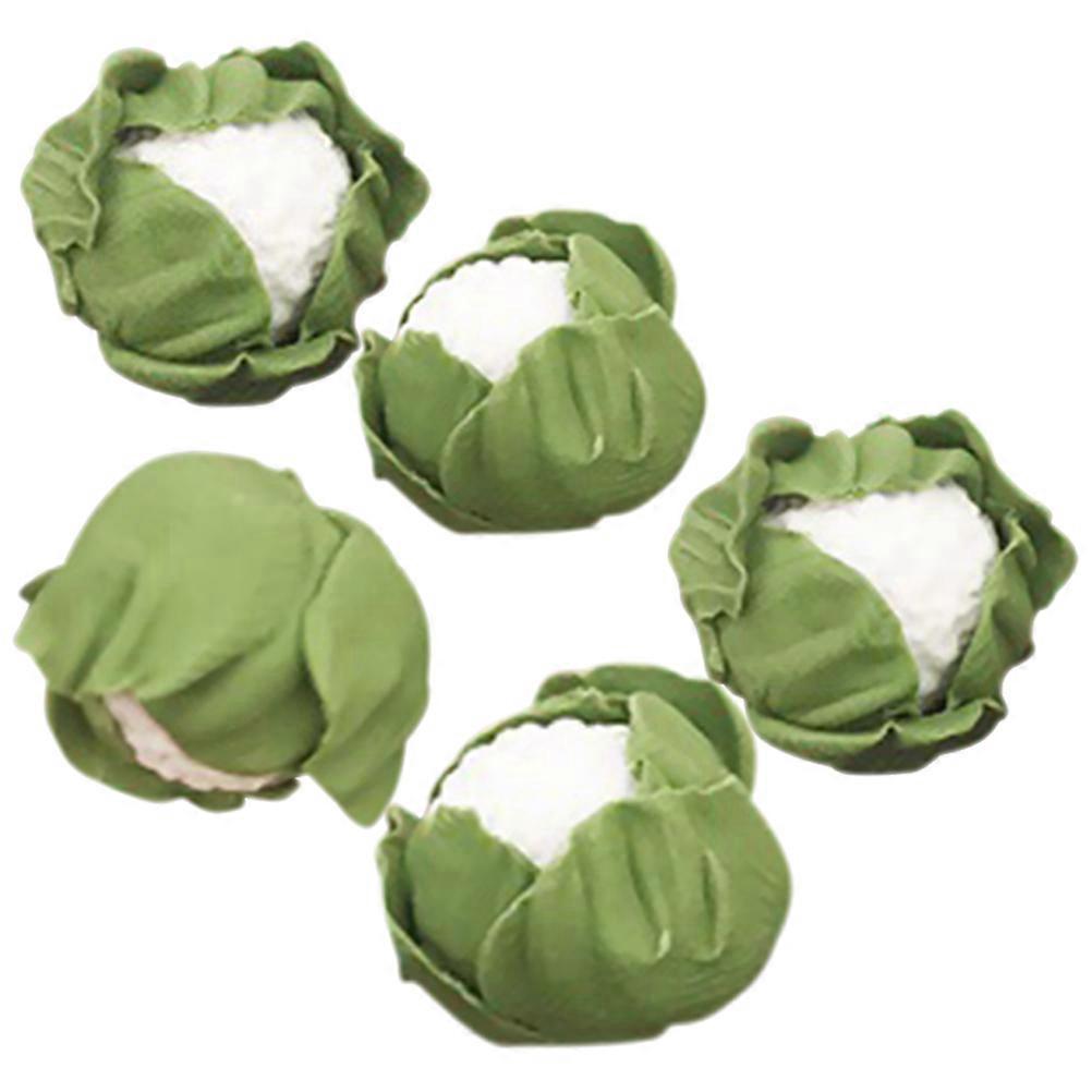 Lifelike Mini Broccolo Model for Crafts and Decor Green Resin 5pcs