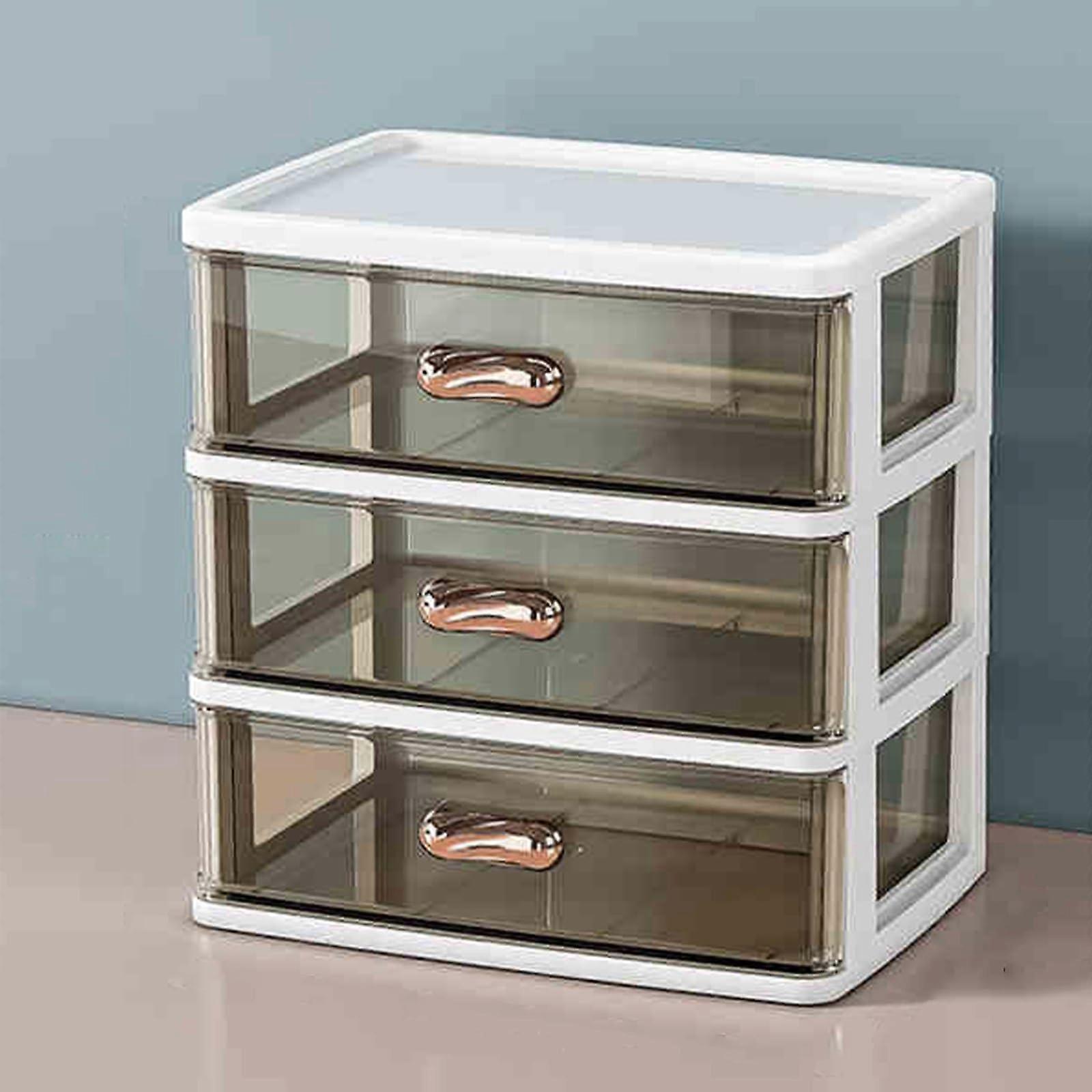 Desk Organizer Freestanding Stackable Desk Rack, White PP, 34.5x24.5 cm /13.6x9.6 in Display Shelf