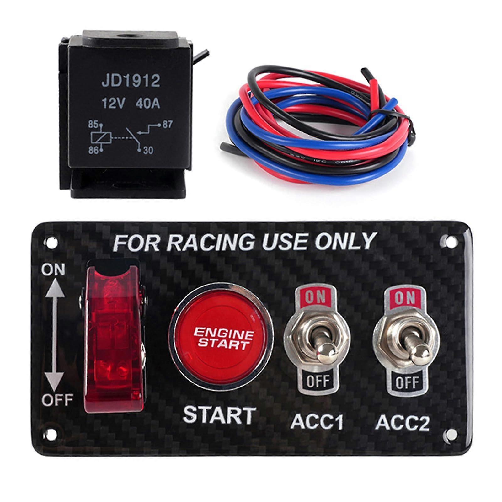 Panel Ignition Toggle Switch Kits for Engine Start Button, Compatible with Cars, Trucks, Boats, RVs - T2 Model