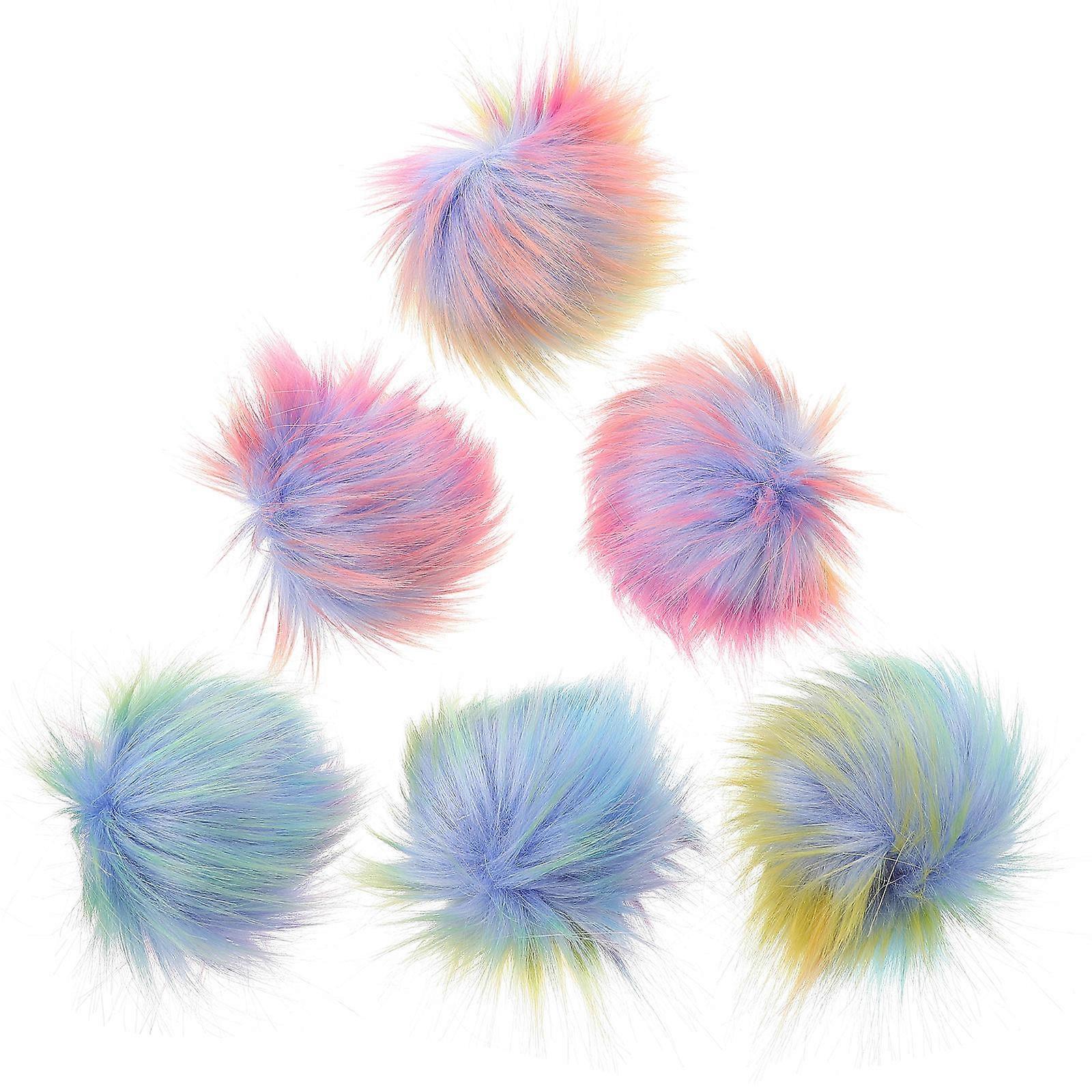 Faux Fox Balls for DIY Decoration Assorted Color Lightweight and Gentle 24 Pieces