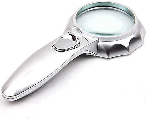 Handheld Magnifier 7x/6x/4x With 6-LED Light 50 mm Optical Lens Reading Aid For Maps, Newspapers, Books Lucky Star