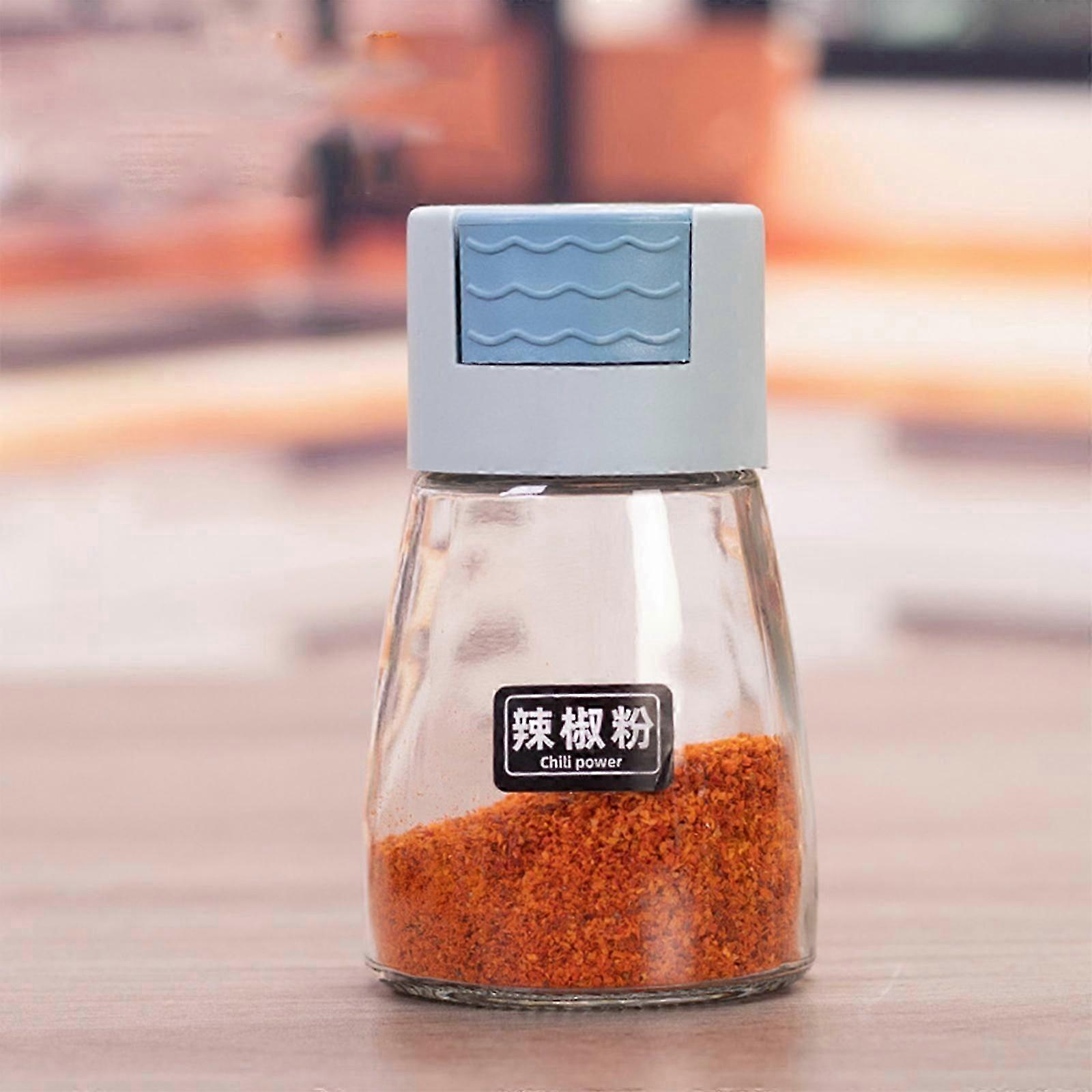 4pcs Salt and Pepper Shakers Precise Quantitative Push Type, 250ml Press type Measuring Salt and Pepper Shakers set, Seasoning Bottle Dispenser Tank