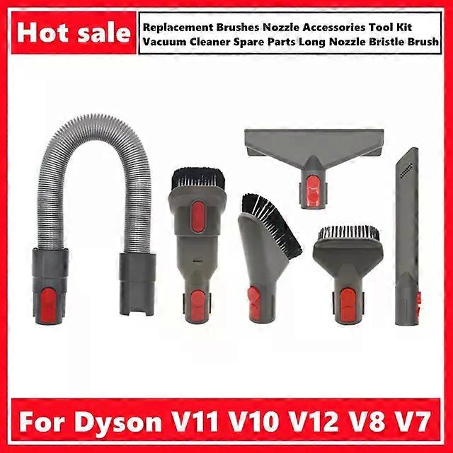 Fit For Dyson V11 V10 V12 V8 V7 Replacement Brushes Nozzle Accessories Tool Kit Vacuum Cleaner Spare Parts Long Nozzle Bristle Brush