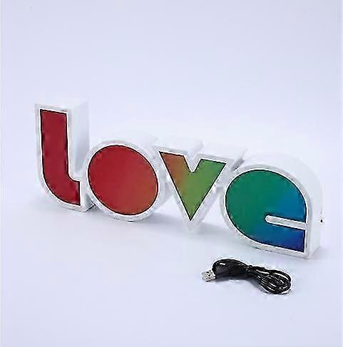 Led Decorative Colored Light String Valentine's Day Proposal Confession Light Box English Letters Modeling Lamp
