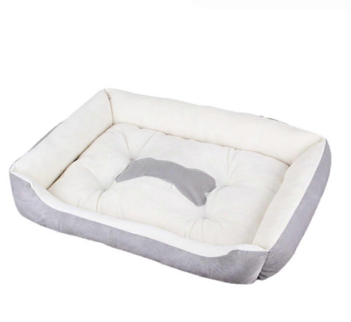 Pet bed for dogs and cats, machinewashable with nonslip bottom, breathable, soft (B, 50*40*15cm)