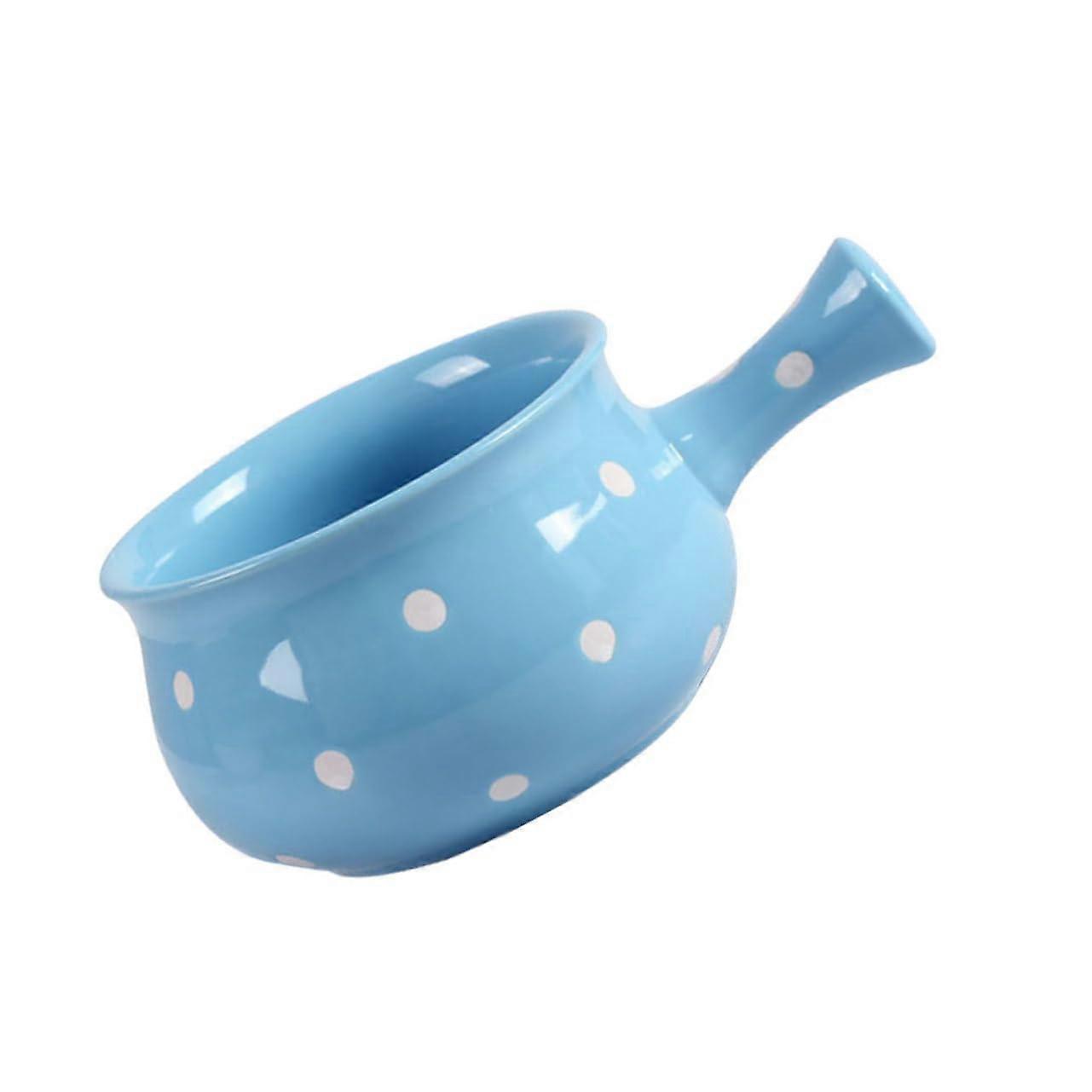 Handmade Ceramic Bowl with Handle for Soups, Kitchen, and Party Use