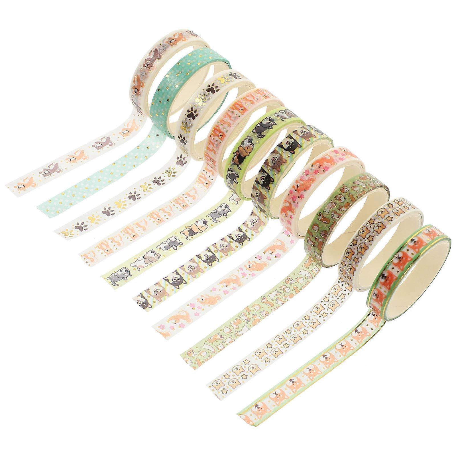 Journaling Scrapbook Pet Tapes Roll For Letter Writing Handbook 200X0.8cm Adhesive 10 Rolls