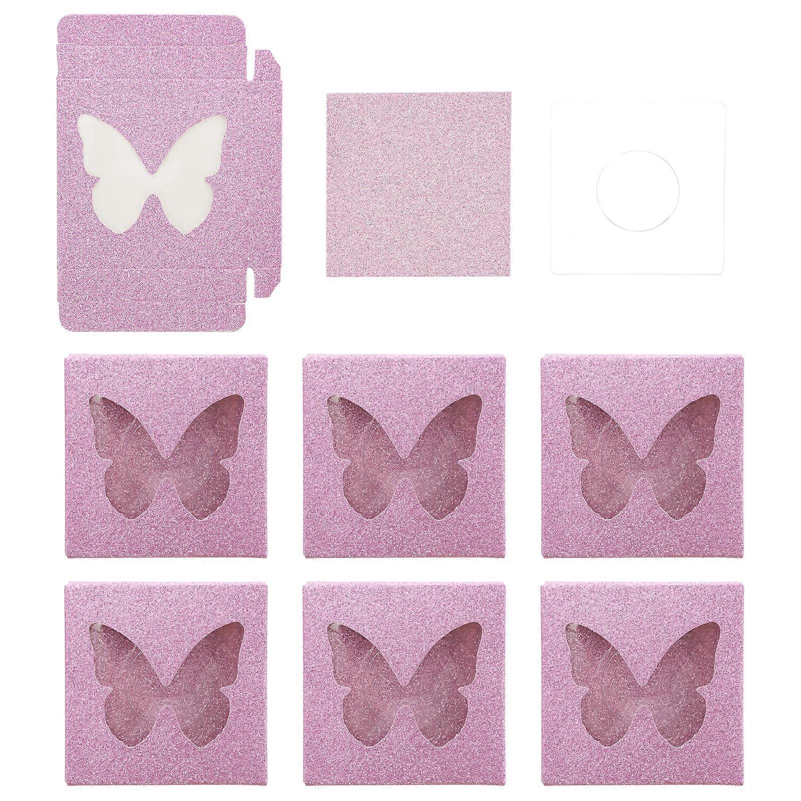 Pink Storage Boxes with Windows for False Eyelashes and Small Items Organizer Set of 30 Pieces
