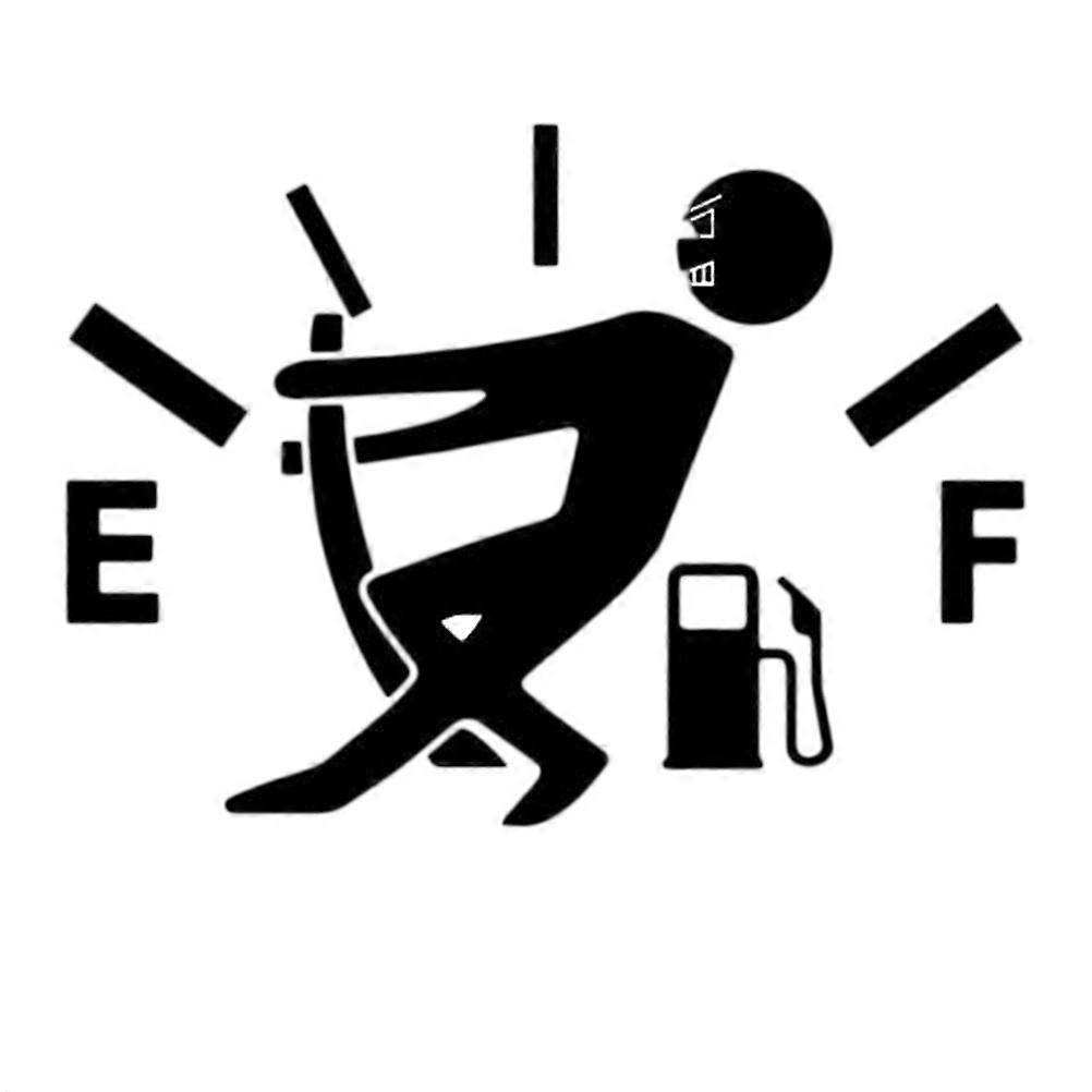 Empty Fuel Tank Stickers For Car Owners In Assorted Color With Reflective And Waterproof Features 2Pcs