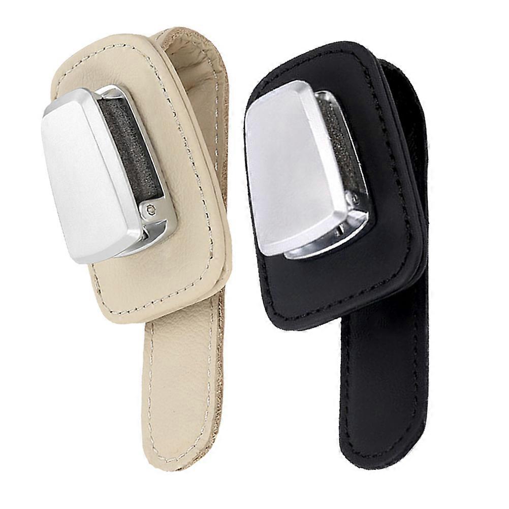 Car Visor Glasses Clip Multi Function Sunglasses Bracket Sunshade Storage Durable PU Design for Car Interior Organization