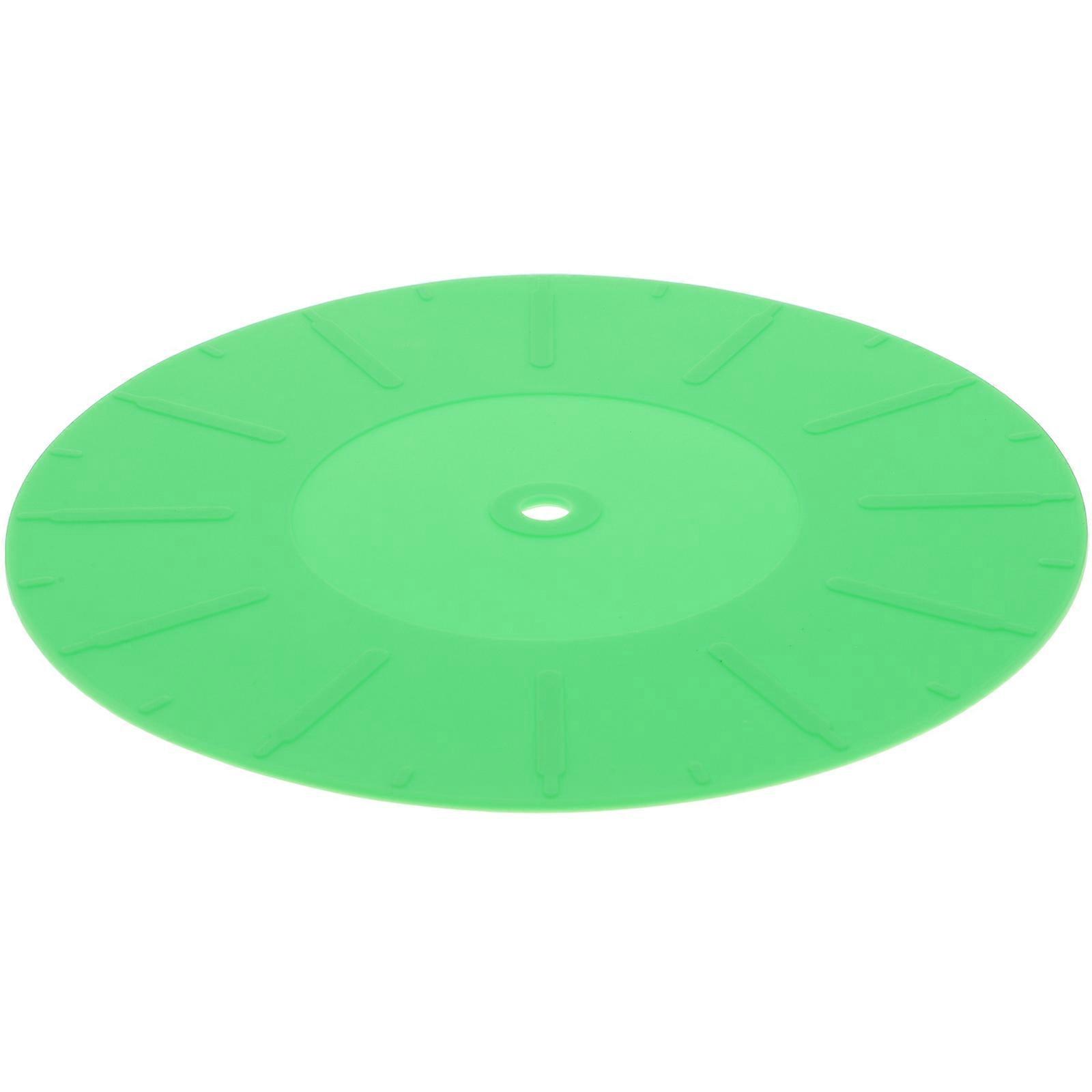 Vibration Control Vinyl Recorder Mat Turntable Slipmat For Record Player Home Use Green Silicone 1Pcs
