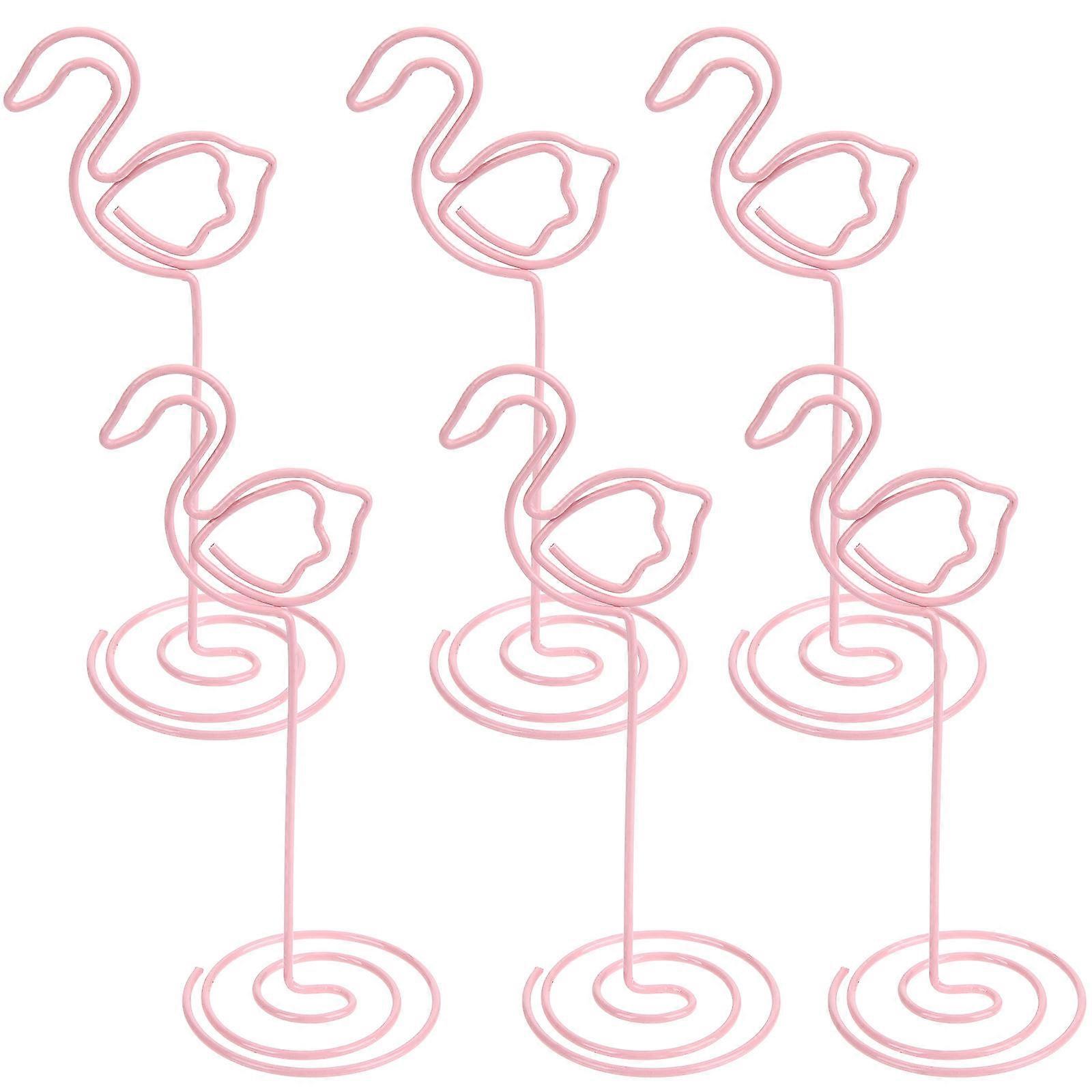 6pcs Desktop Memo Stands Creative Card Clamps Photo Clips for Wedding Party Decor