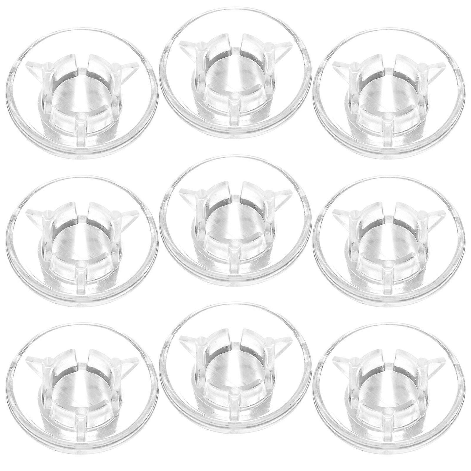12-Pcs Transparent Mushroom Shaped Guitar Pedal Stomping Knobs Footswitch Topper Music Practice