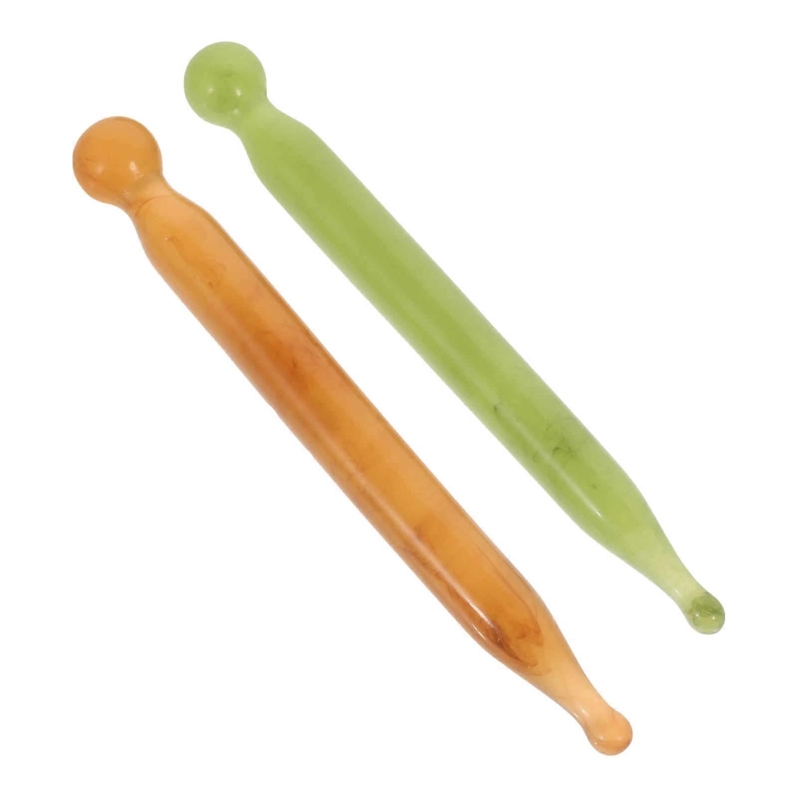 Resin Acupoint Massager Tool For Facial Massage And Home Use Assorted Color Design 2Pcs