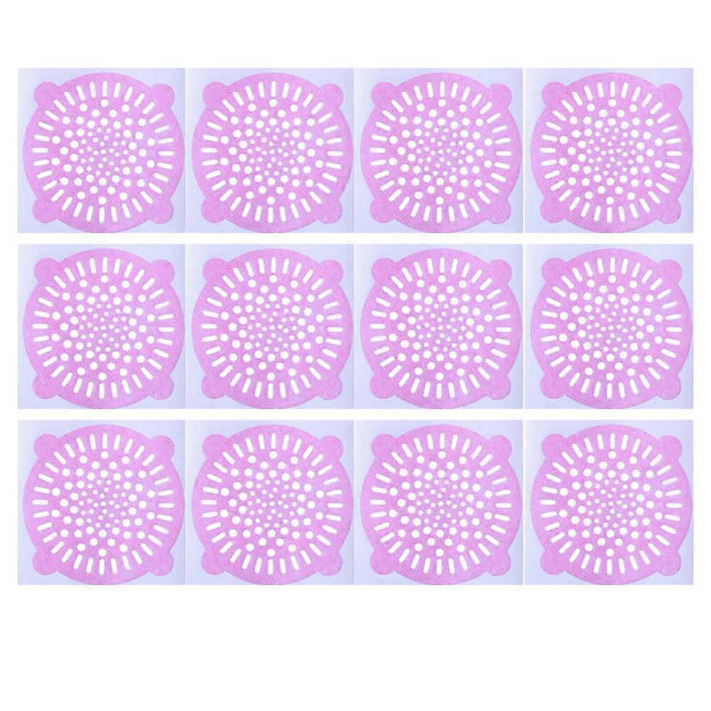 Disposable Hair Filters for Bathroom with Fine Mesh and Adhesive Back Nonwoven Fabrics Pink 10cm