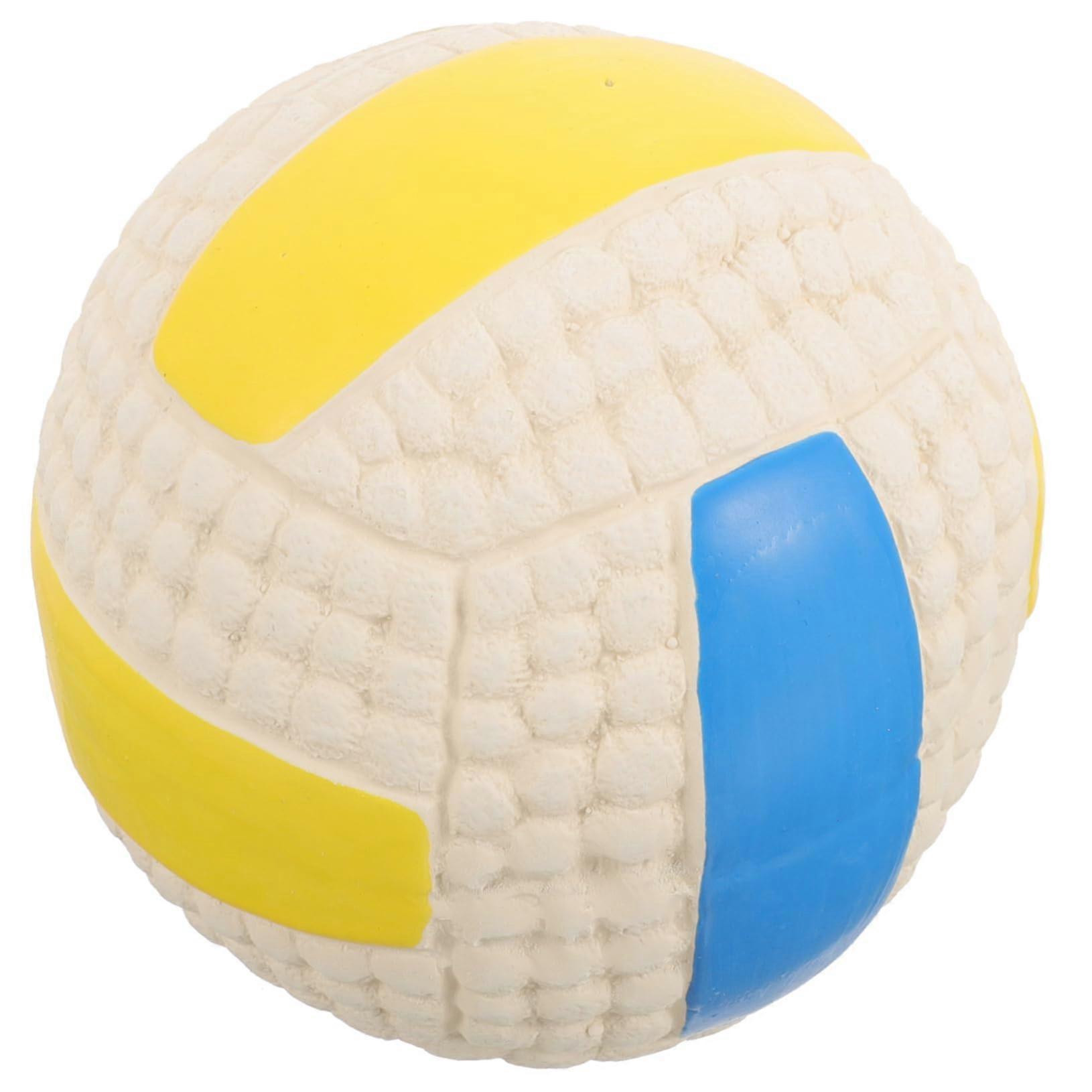 Dog Tooth Ball Interactive Squeaky Chew Volleyball for Puppies Promotes Healthy Tooth Development Indoors and Outdoors