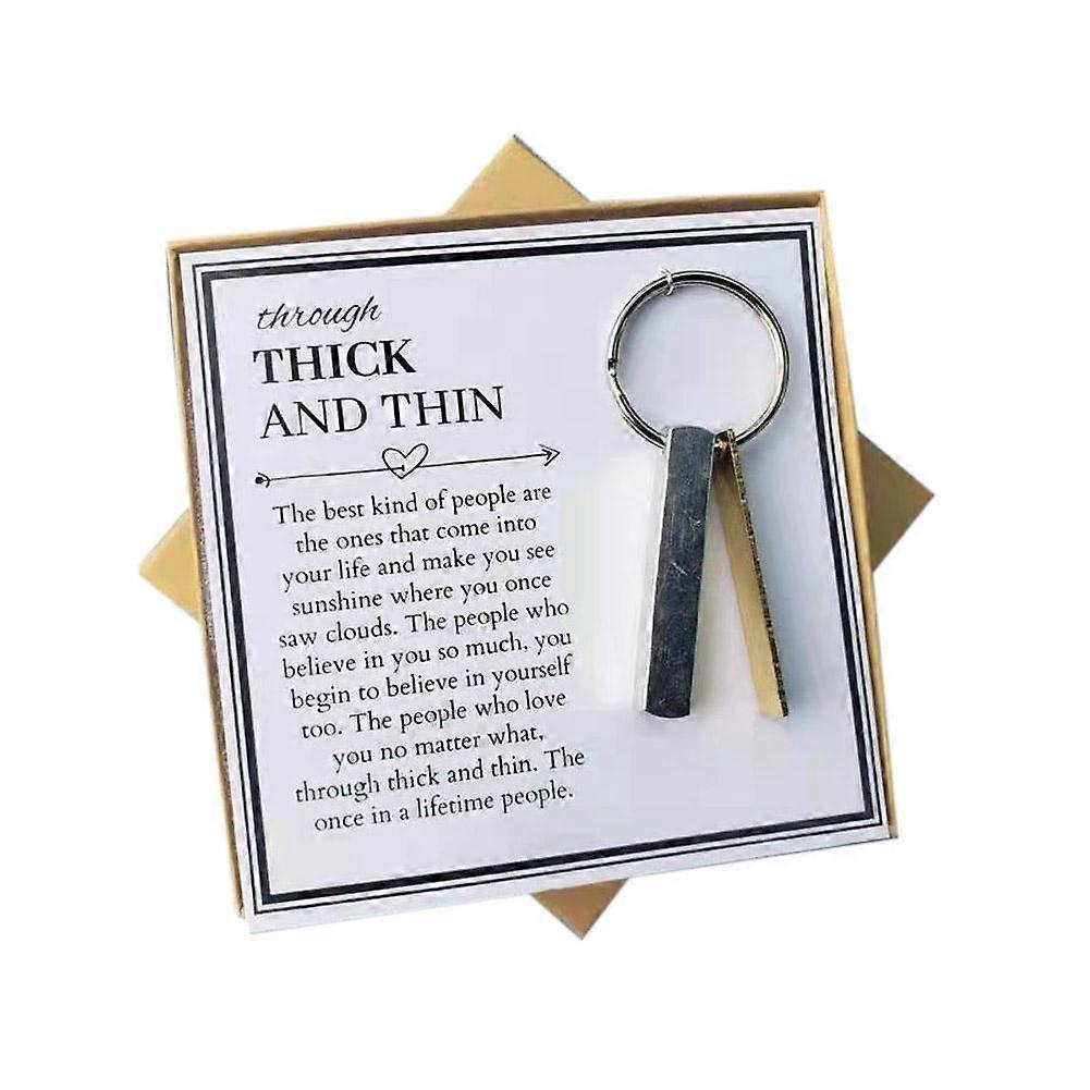 Through Thick and Thin Keychain Keyring For Mother s Gift Day Box