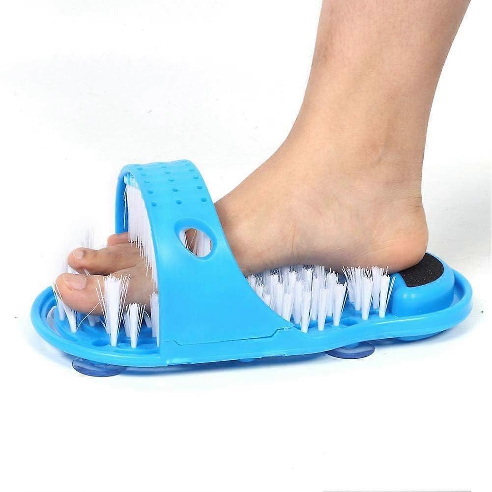 Foot Massage Brush with Pumice Stone for Deep Cleaning, Non-Slip Suction Cups, Ideal for Shower and Spa Use, Durable Slippers
