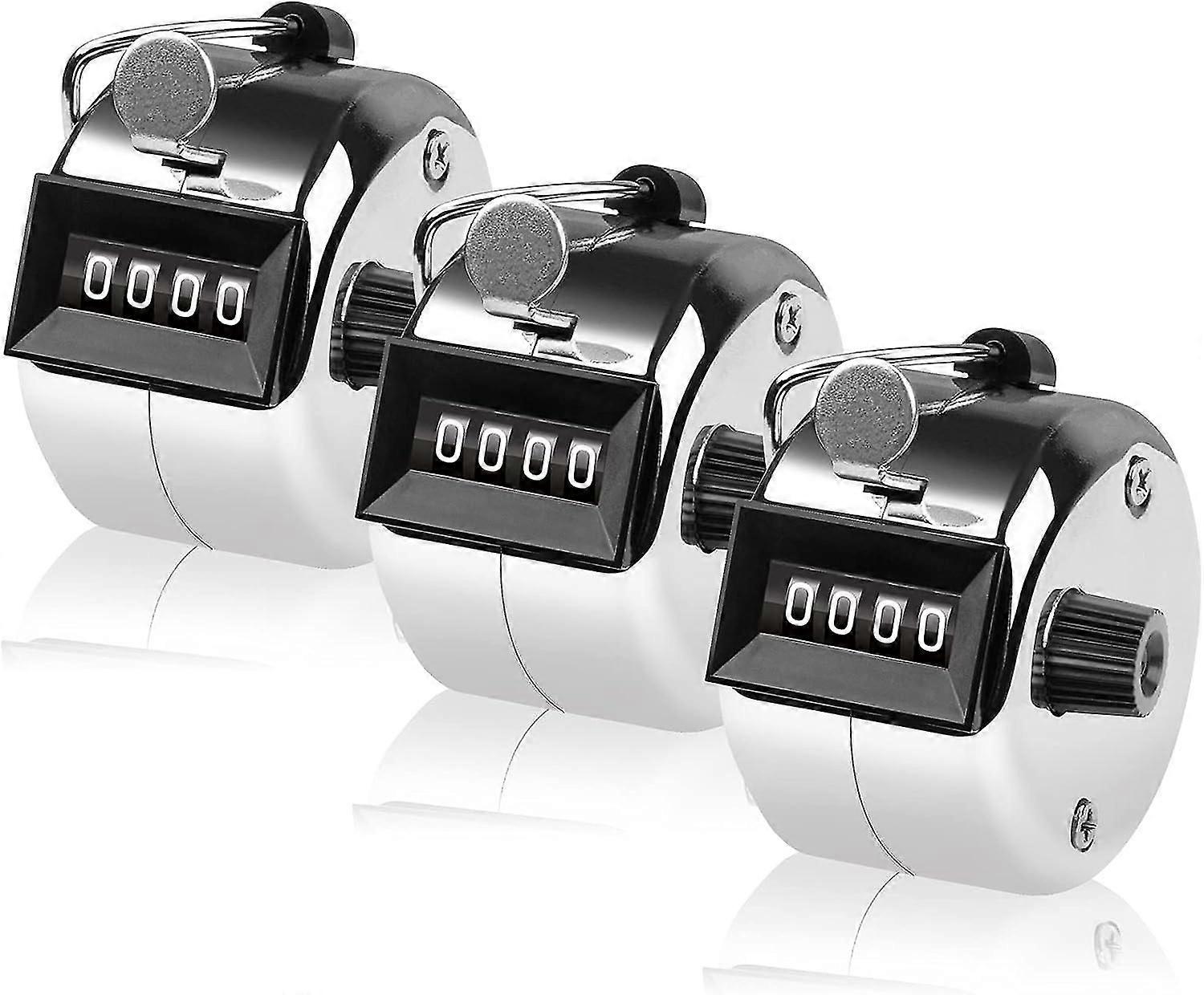 3 ADET sayma sayacı, 4 haneli tıklama sayacı, metal manuel sayma sayacı tıklama ve sayma, örgü, koçluk, golf, daire, f için sayaç atmak