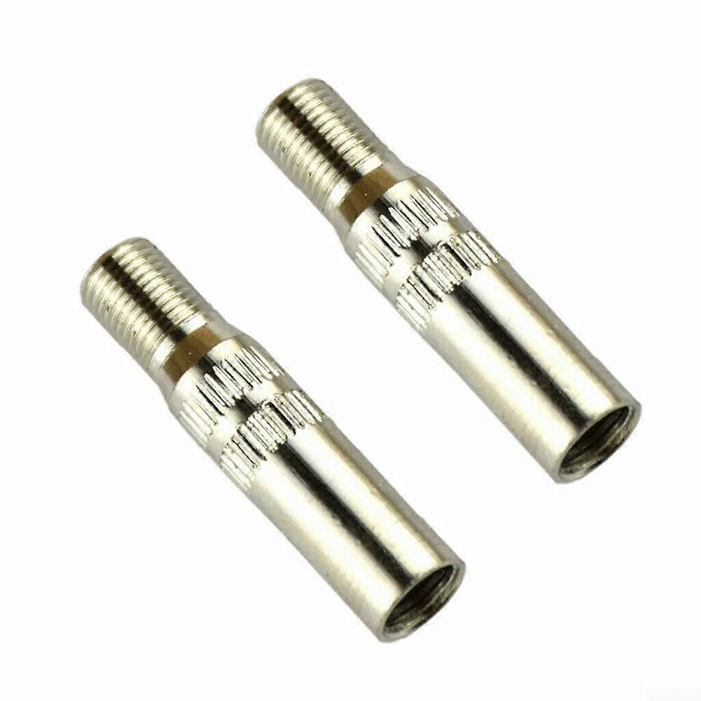 2 Chrome Plated Brass Tire Valve Extensions for Enhanced Valve Longevity