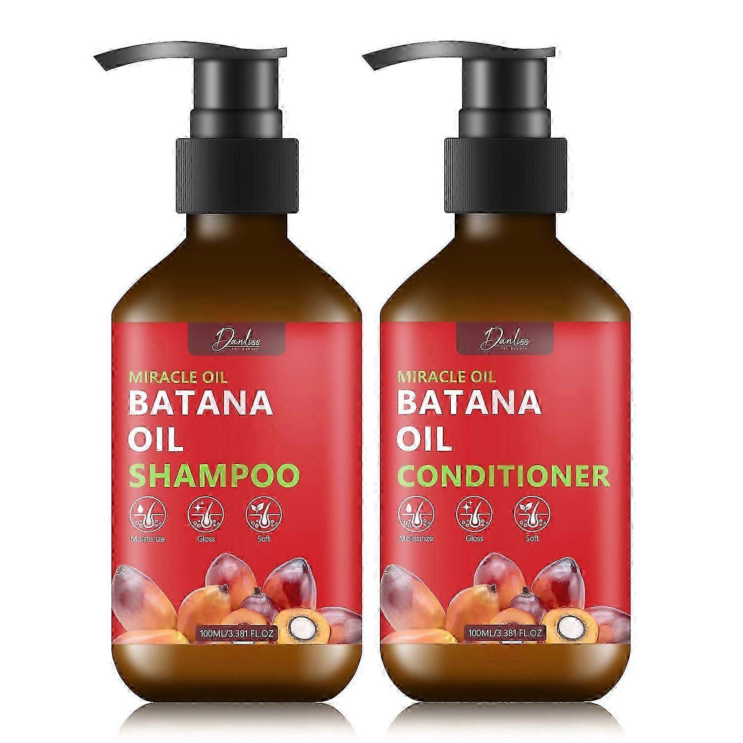 Batana Oil Shampoo for Hair Growth, Routine Shampoo and Conditioner for Thinning Hair for Women & Men, Natural Hair Loss Shampoo with Rosemary Oil