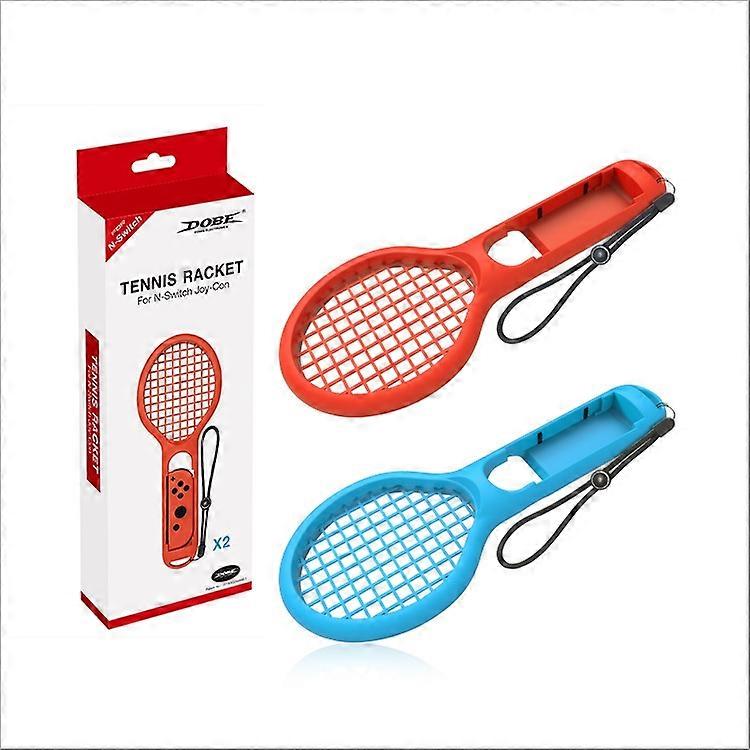 BODE Left and Right Small Handle Tennis Racket NS Game Grip Sports Game Handle TNS1843 for Switch(Red and blue ) Tennis Racket (Red and blue)