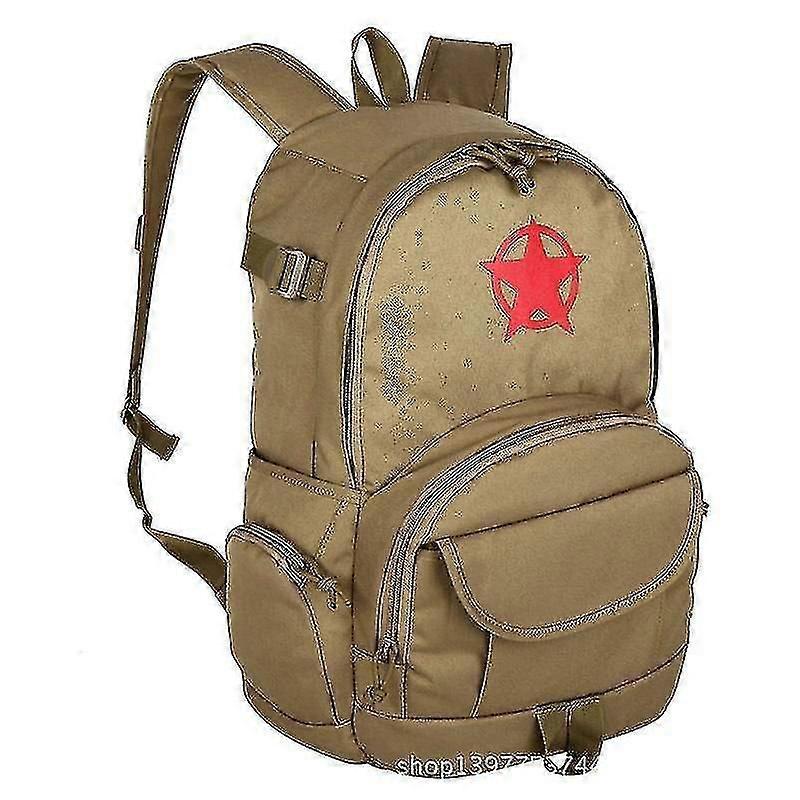 Khaki Durable Polyamides And Nylon Backpack