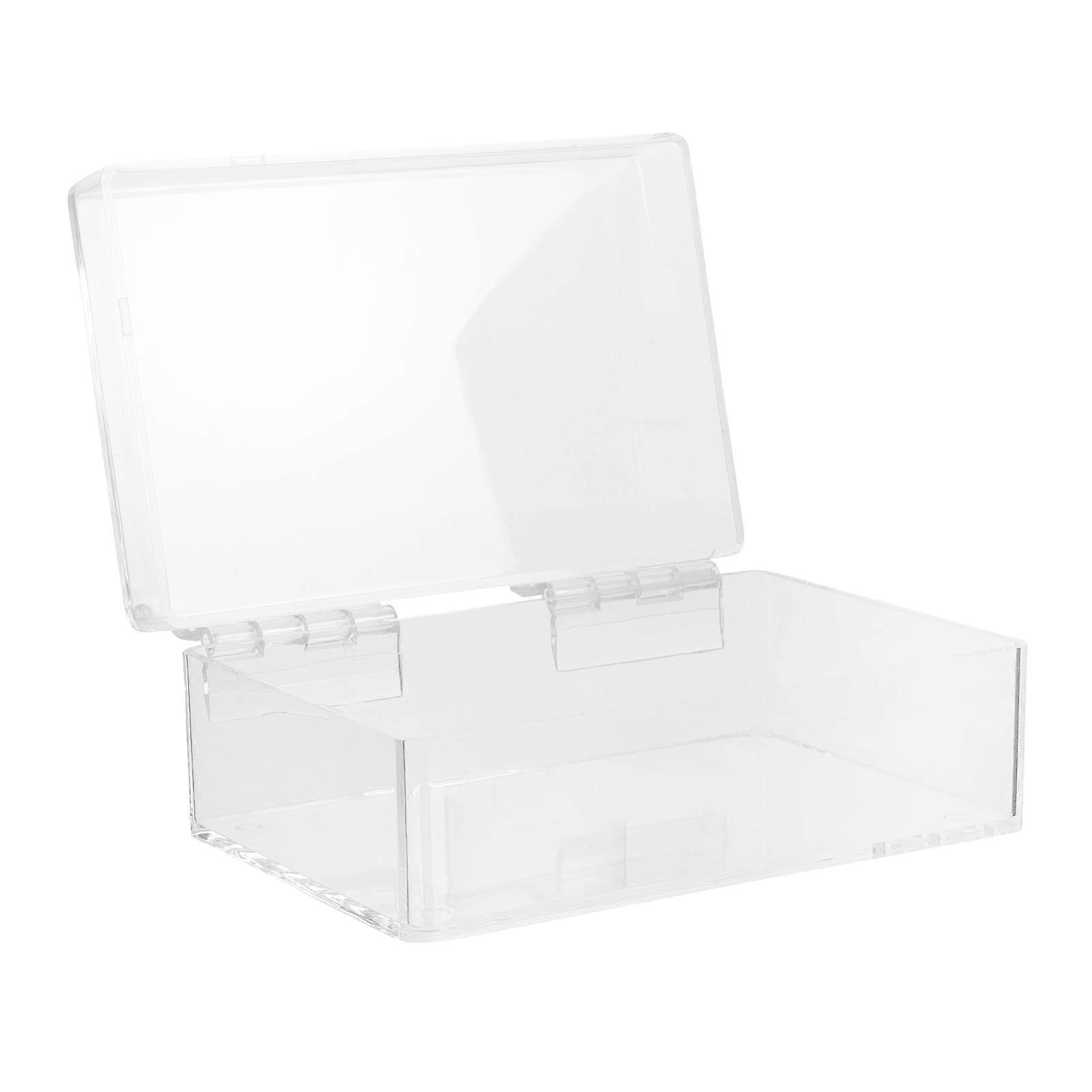 Clear Acrylic Portable Jewelry Storage Box with Lid – Lightweight Transparent Organizer for Home and Travel Use