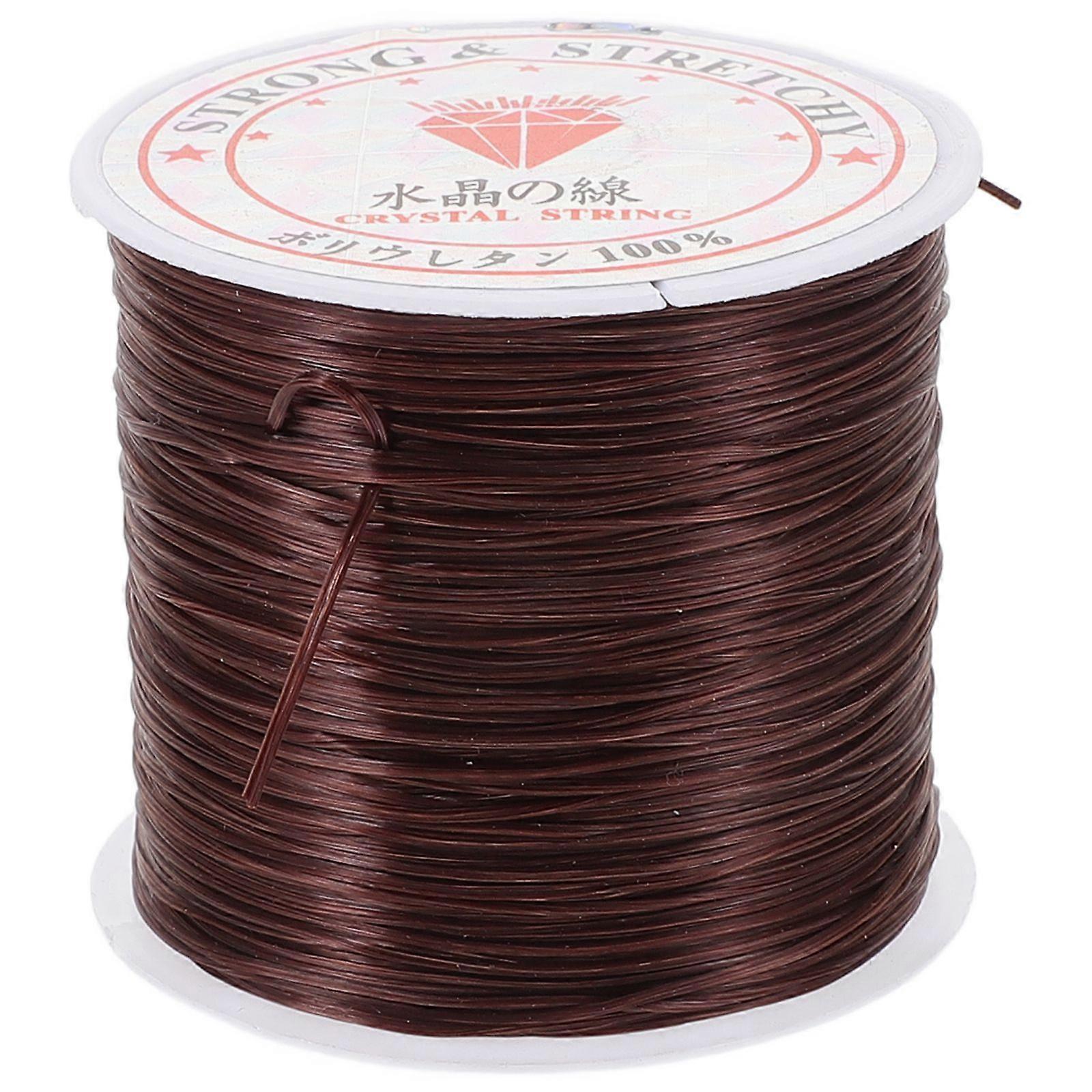 Silicone Stretch Cord 0.6mm Round Elastic Wire for Hair Extensions Invisible Black Crystal Line for DIY Beading, Bracelet Making Craft Projects