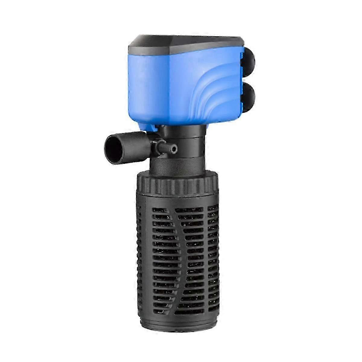 Silent Internal Aquarium Filter with Air Pump for Fish Tank, 4W 450L/H Water Flow, Black Energy Efficient Filter