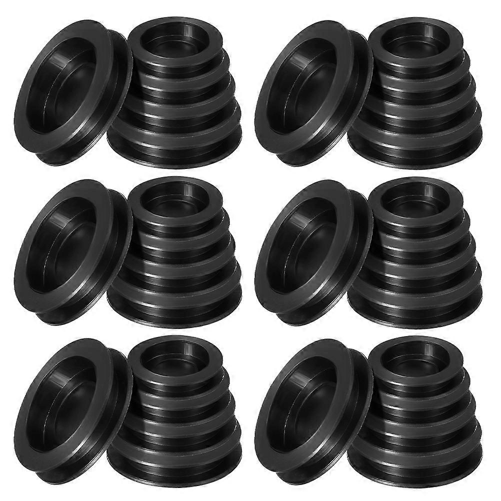 50pcs Round Closure Plugs for Coin Savings, Removable Design, Reusable, Fits Various Sizes, Black