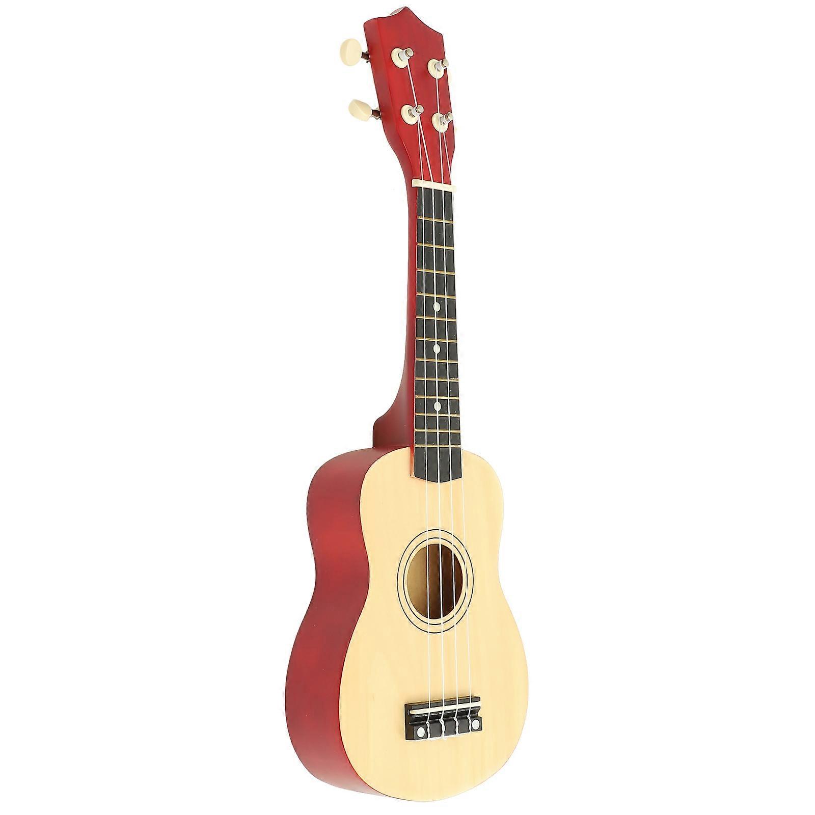 Ukulele for Beginners Toy for Community Activities Pink Wood High Gloss Finish Perception Cultivation 1Set