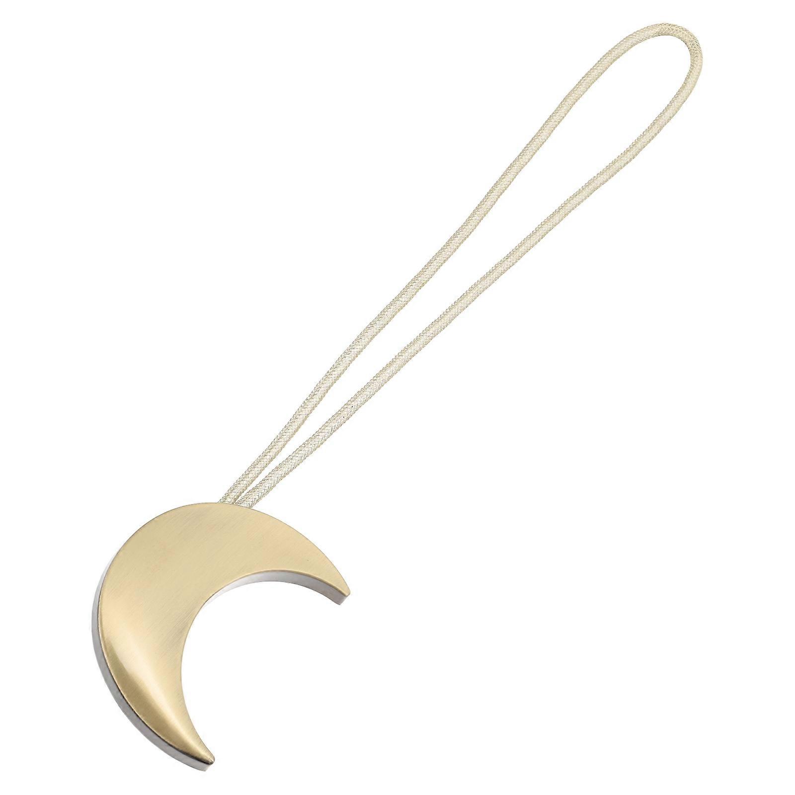 Curtain Tieback Magnetic Moon Shape Lobby Assorted Color Metal No Installation Required 1Pcs