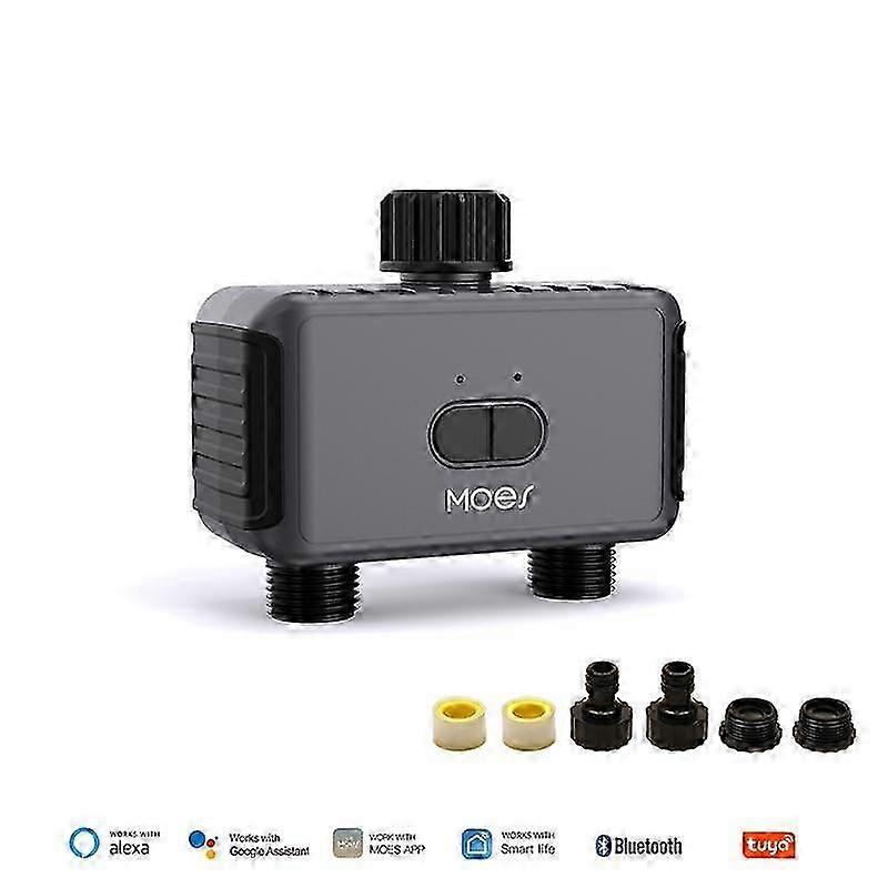 MOES Bluetooth Smart Garden Sprinkler Water Timer 2 Way Rain Delay Filter Washer Programmable Automatic Irrigation Controller