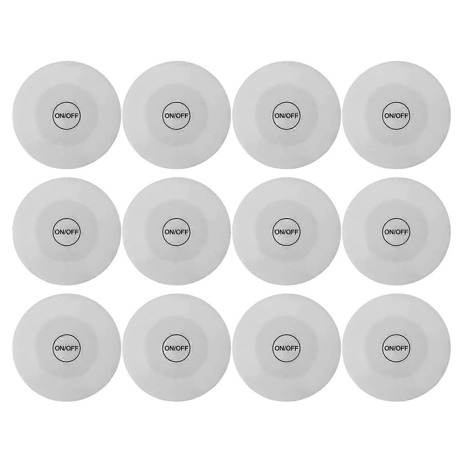 12PCS LED Luminous Cup Sticker Colorful Decorative Lightweight Adhesive Backing LED Coaster for Bar