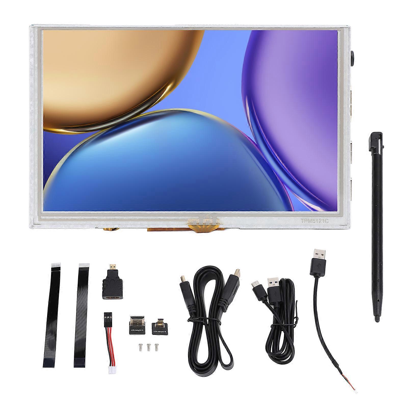 5 Inch Resistive Touch Screen LCD Display 1024x600 HD Multimedia Interface for Windows 11 10 8.1 8 7