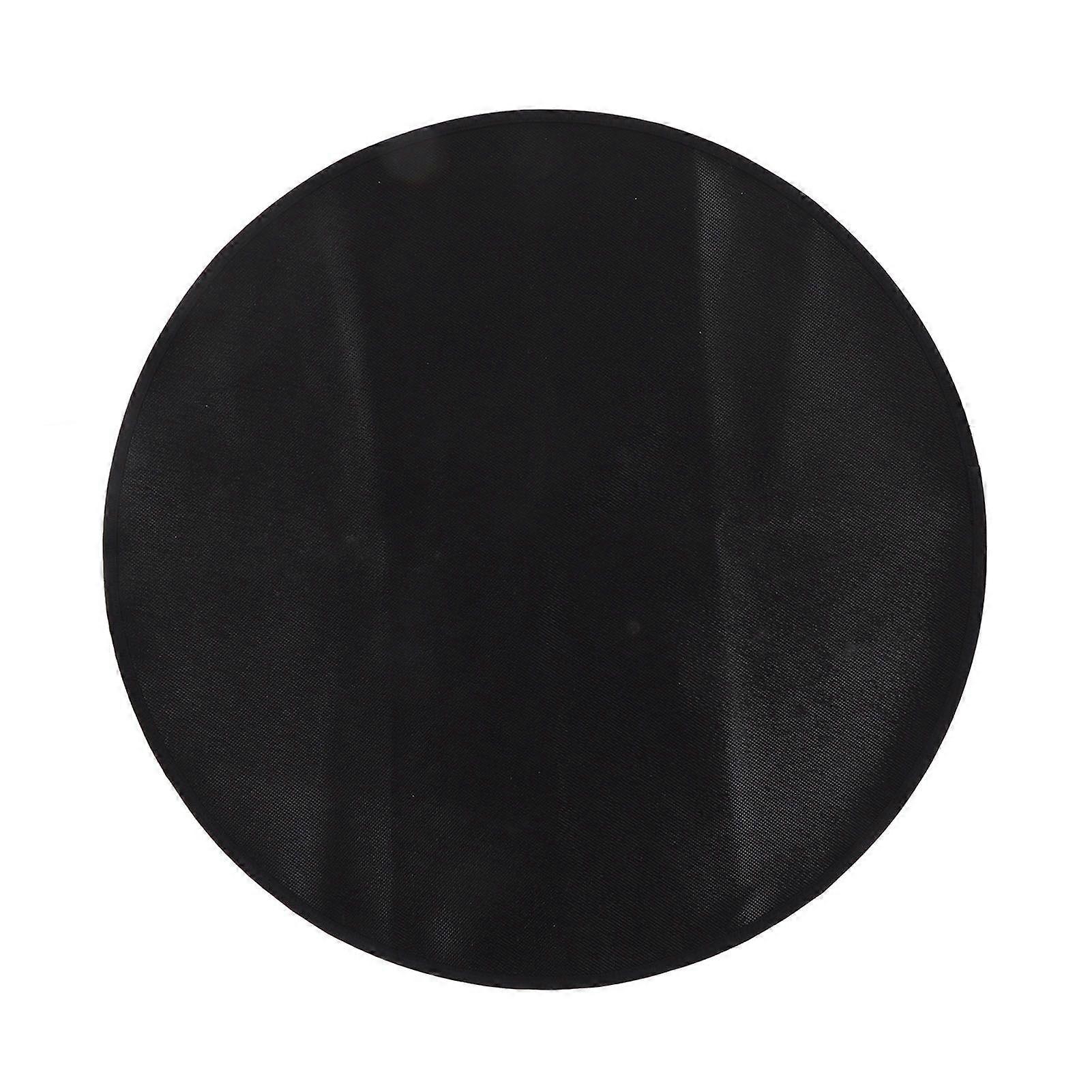 Grill Mat Fireproof High Temperature Resistance Washable Reusable Round BBQ Mat Black 24in / 60cm Dia