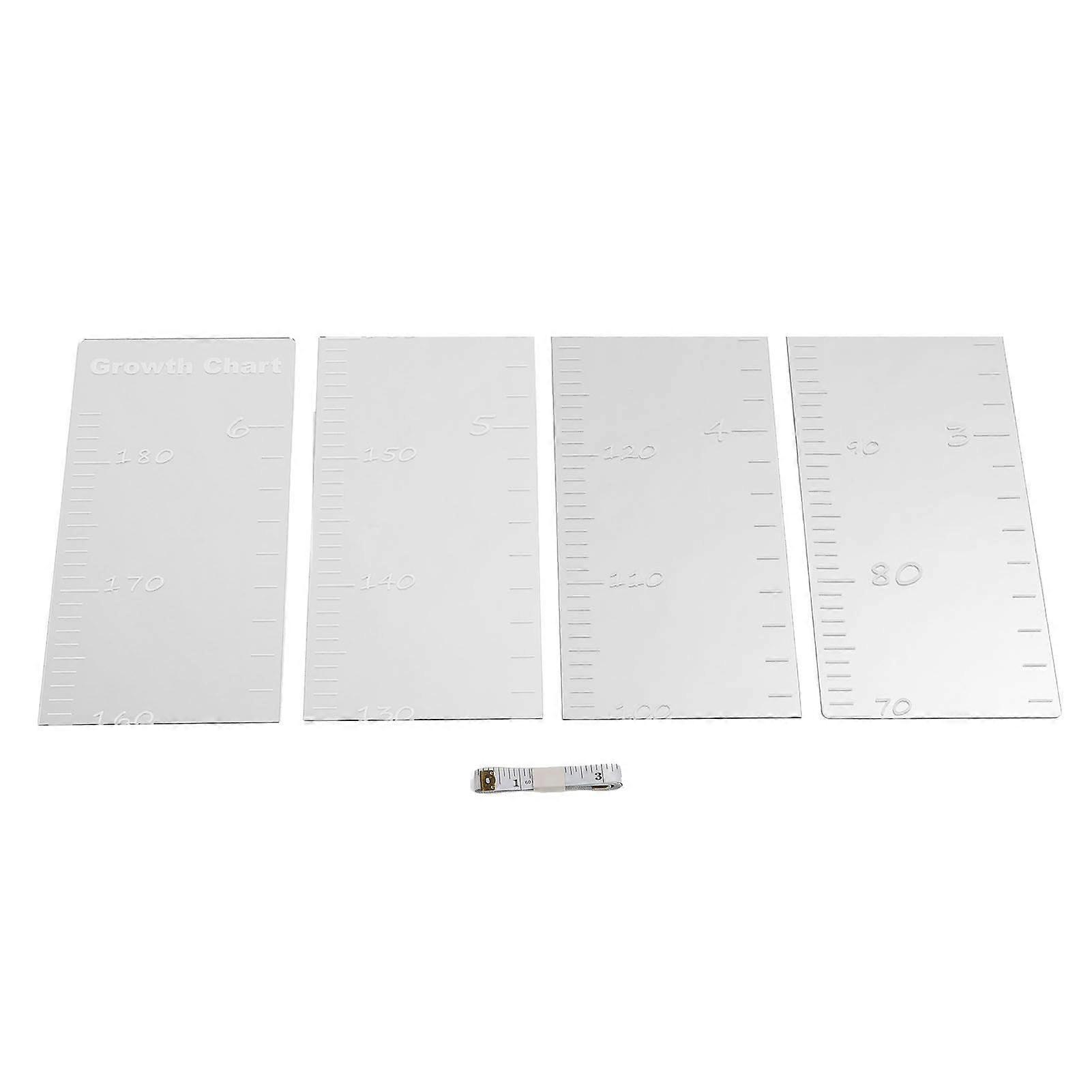 Growth Chart Mirror for Kids Shatterproof Acrylic Wall Adhesive Height Ruler Mirror Height Measurement Ruler with Measuring Tape