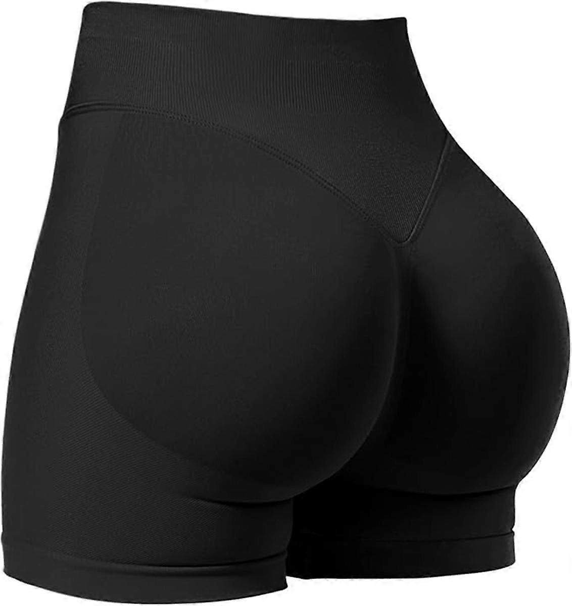 Women's Impact Gym Shorts Seamless Hidden Scrunch Booty Butt Lifting High Waisted 4.5" Yoga Workout Cycling Shorts