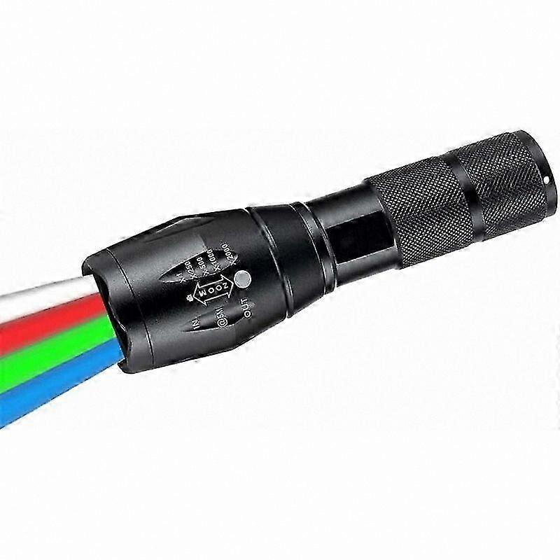 4-in-1 Multi-Color LED Torch for Camping, Hiking, and Outdoor Activities