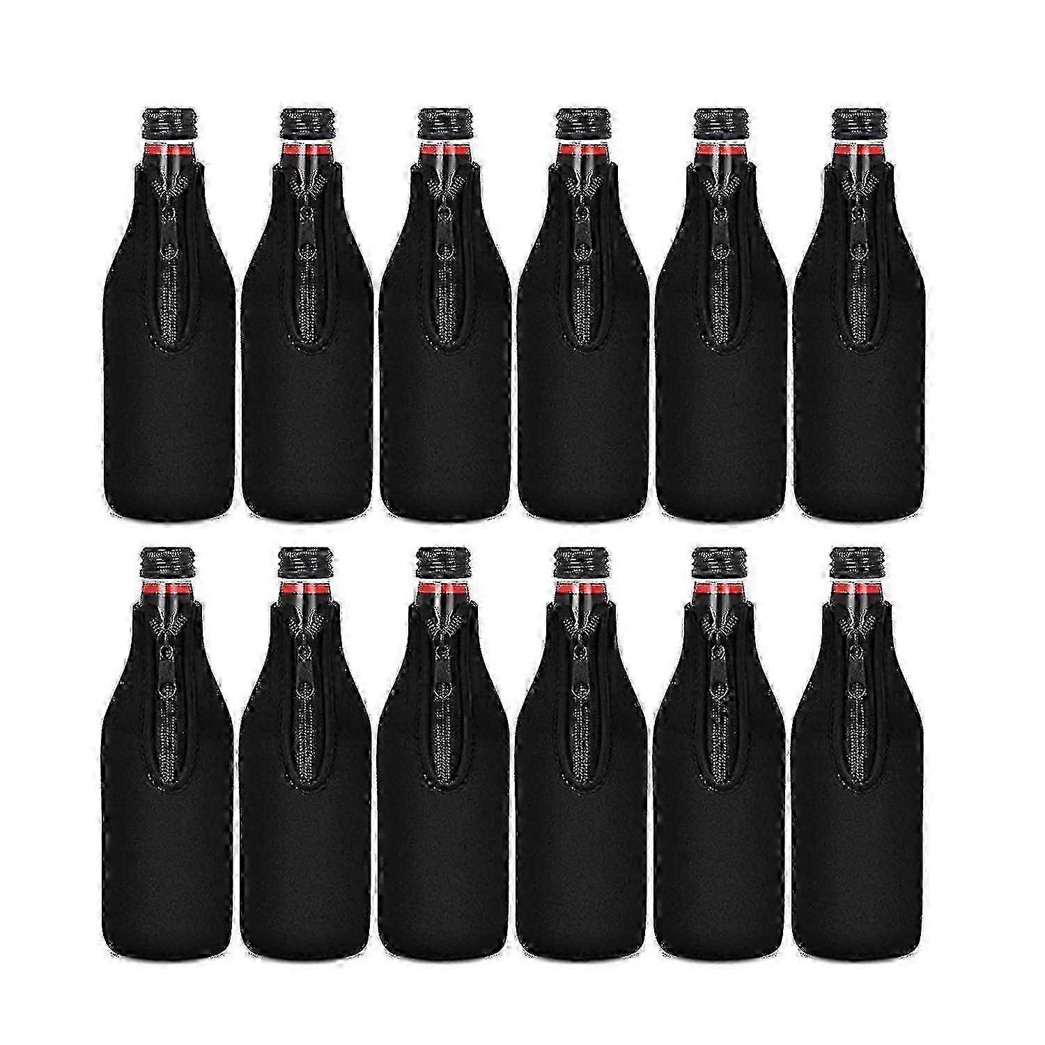 Extra Thick Beer Bottle Cooler Sleeves - 12 Pack Neoprene Insulated...