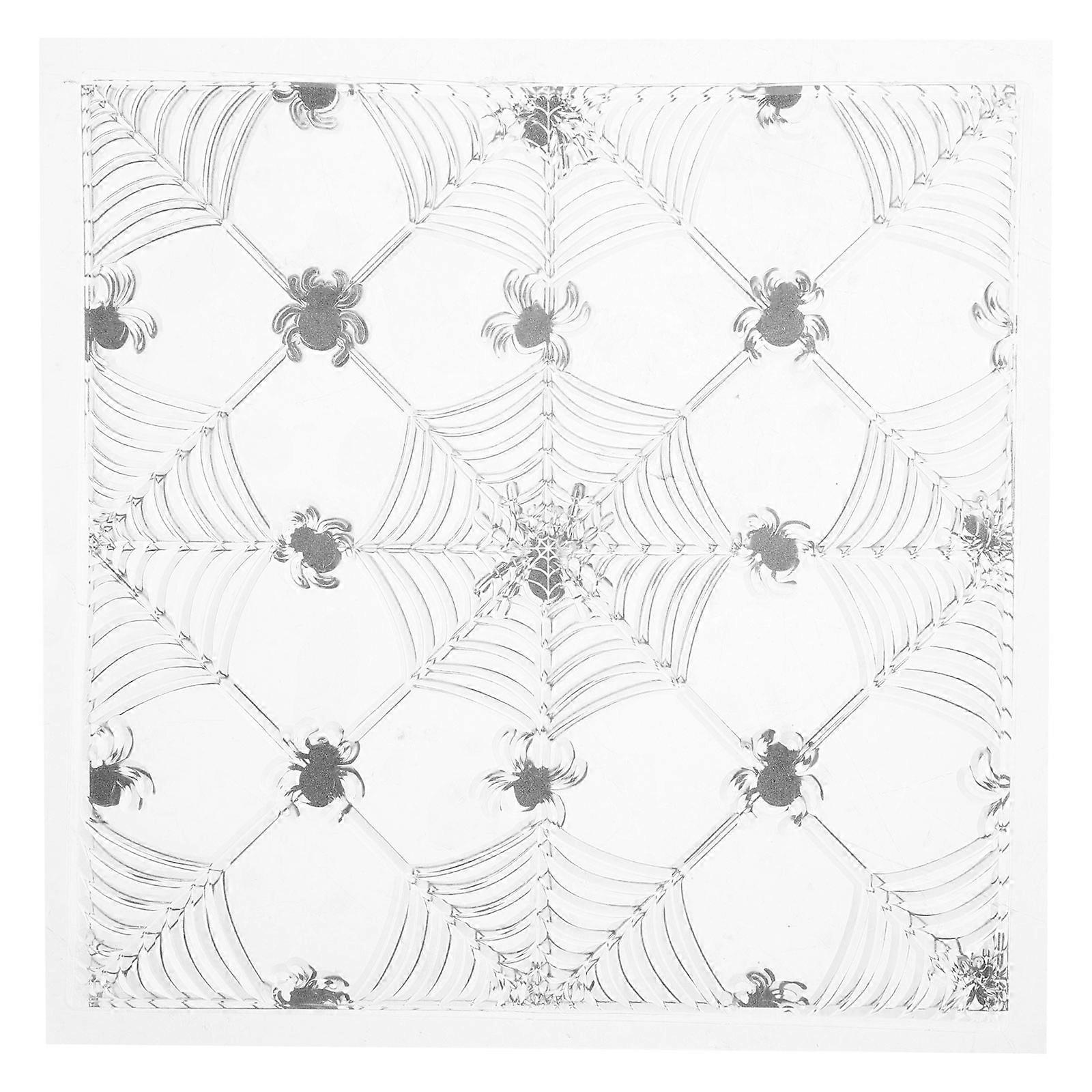 1 Sheet Spider Web Theme Silicone Stamp for Scrapbook Decoration and Making