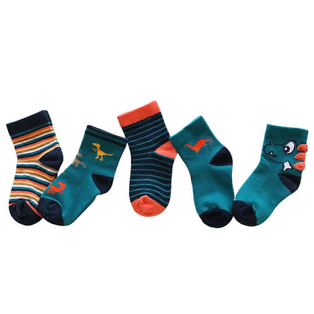 Warm Kids Socks 5 Pairs Casual Fashion Toddler Socks Suitable For Children Size S Assorted Color Keep Warm